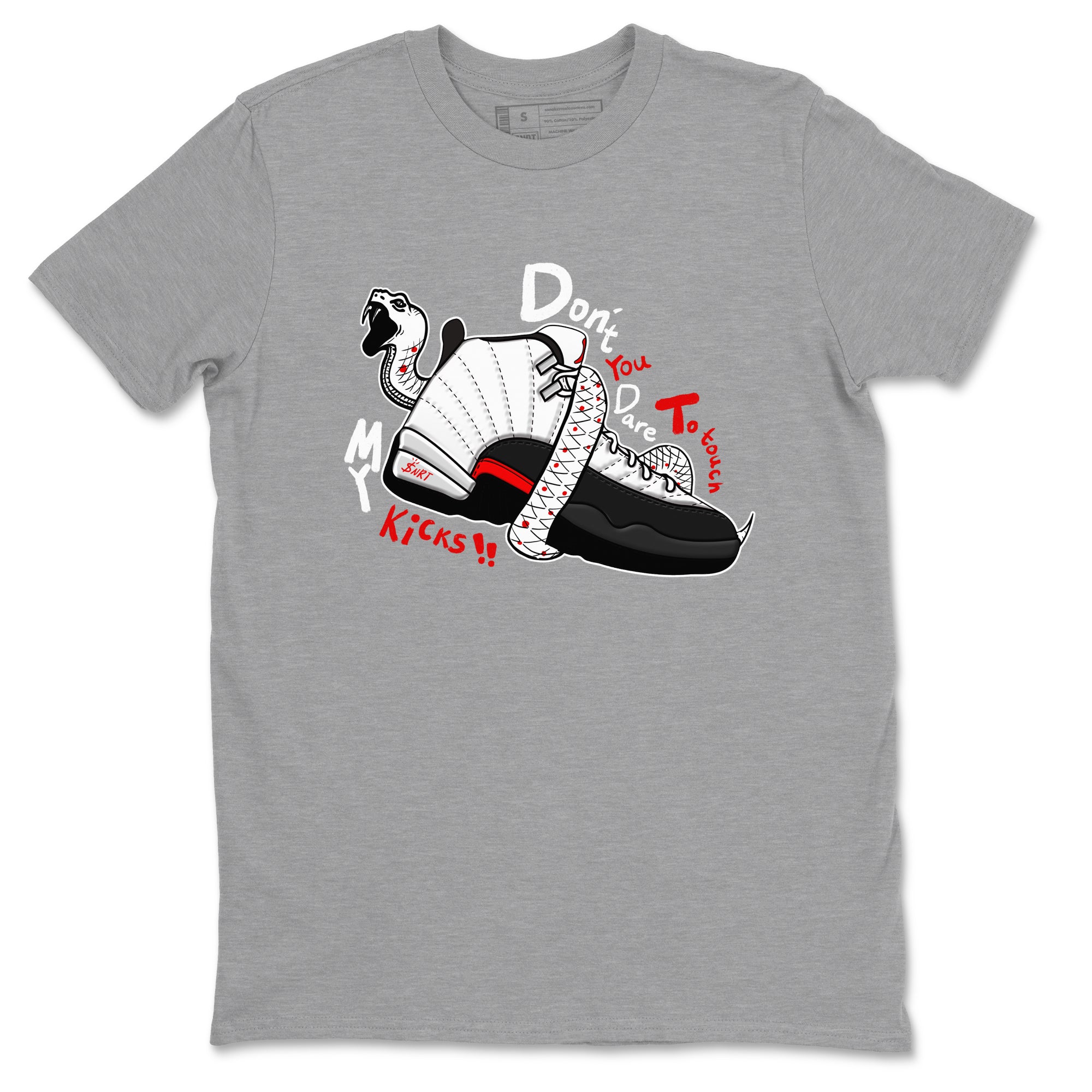 Don't Touch My Kicks snkmatch Tees - Air Jordan 12 Taxi Flip