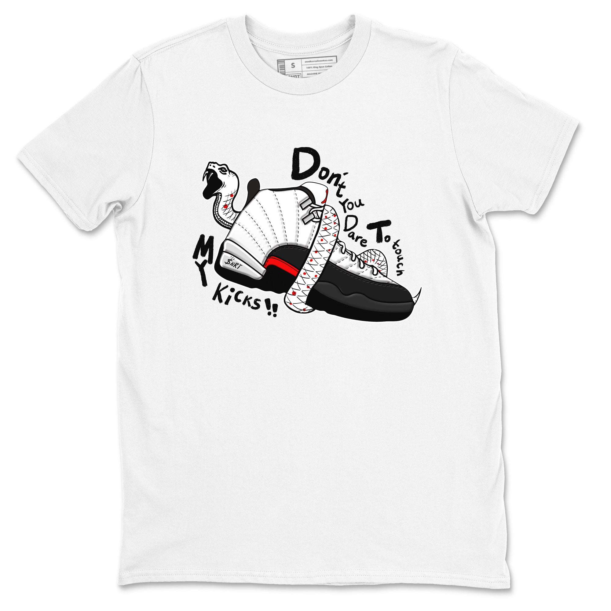 Don't Touch My Kicks snkmatch Tees - Air Jordan 12 Taxi Flip
