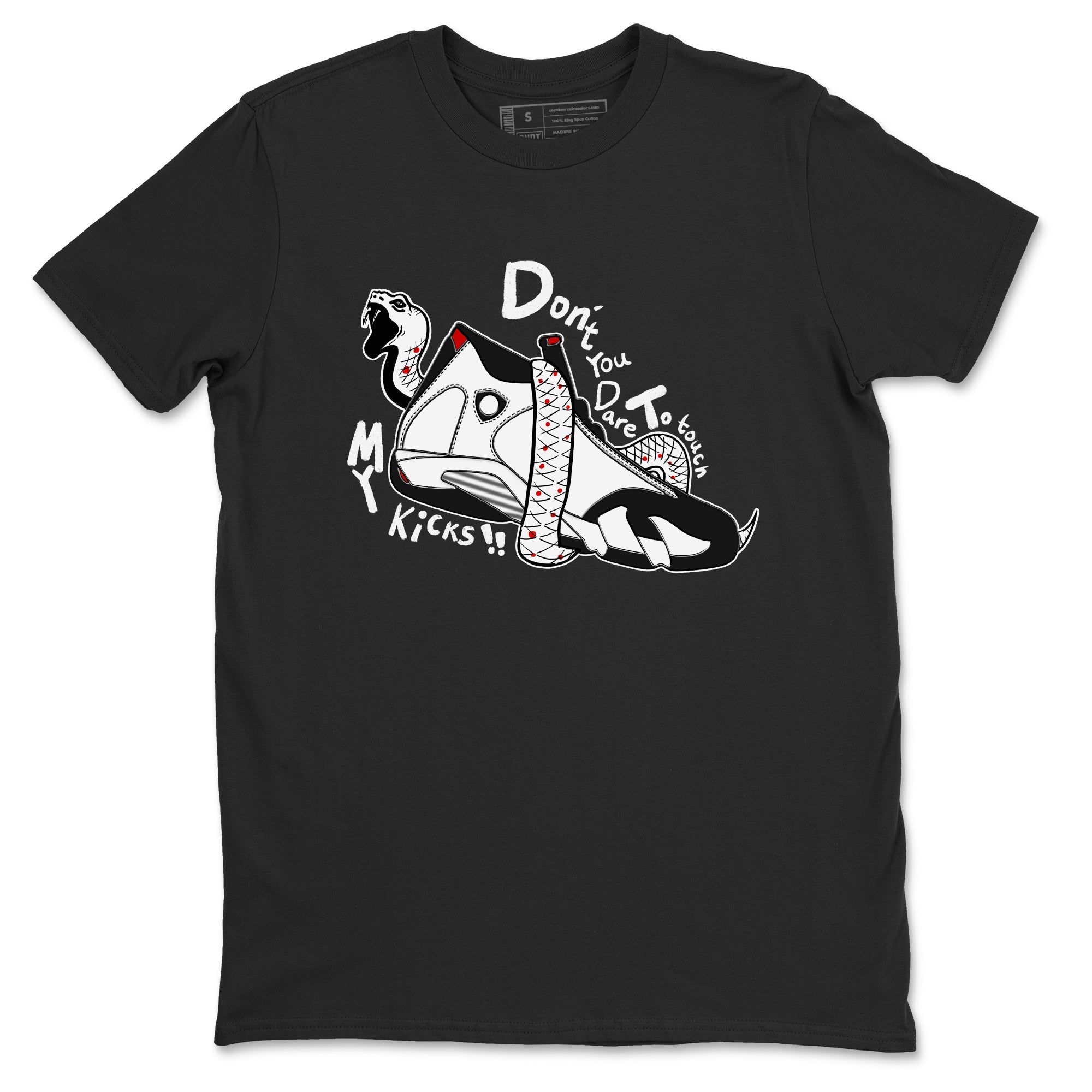 Don't Touch My Kicks snkmatch Tees - Air Jordan 14 Black Toe