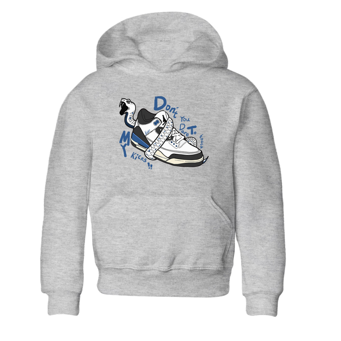 Don't Touch My Kicks snkmatch Tees Kids - Air Jordan 3 A Ma Maniere x Diffused Blue