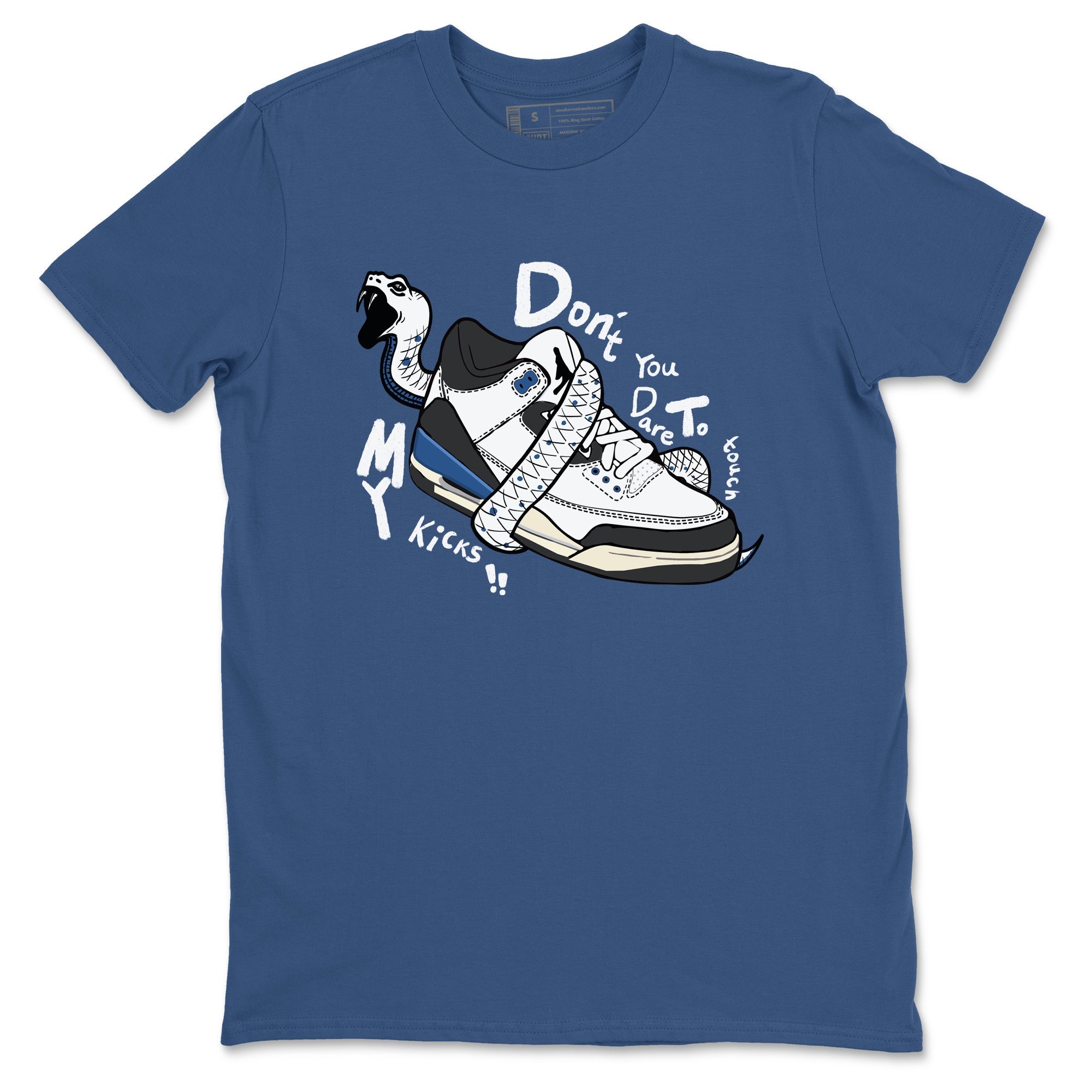 Don't Touch My Kicks snkmatch Tees - Air Jordan 3 A Ma Maniere x Diffused Blue