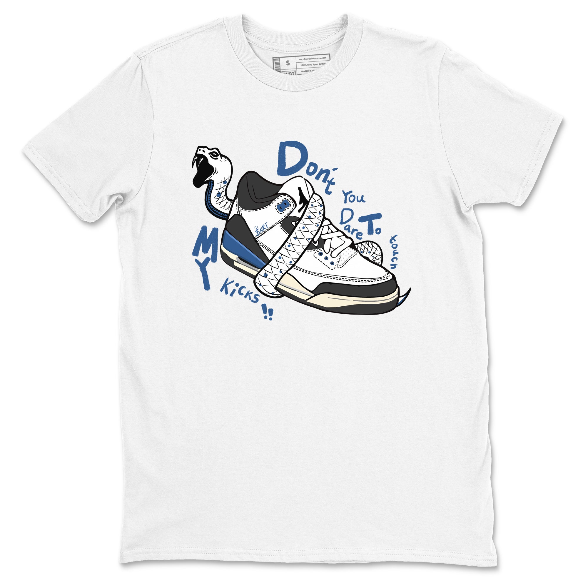 Don't Touch My Kicks snkmatch Tees - Air Jordan 3 A Ma Maniere x Diffused Blue