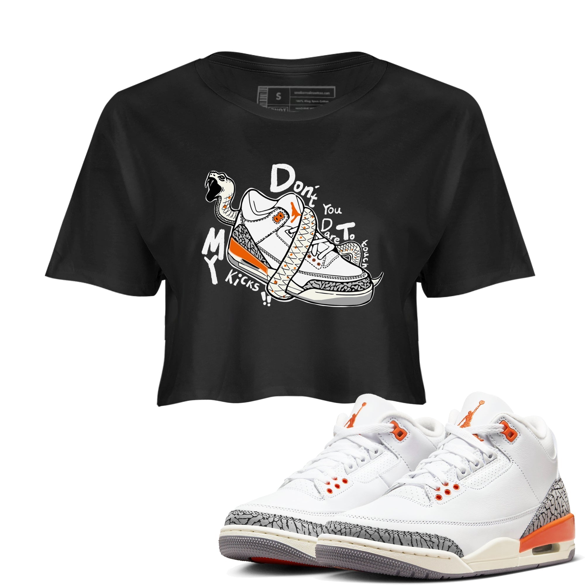 Don't Touch My Kicks snkmatch Women's Top - Air Jordan 3 Georgia Peach