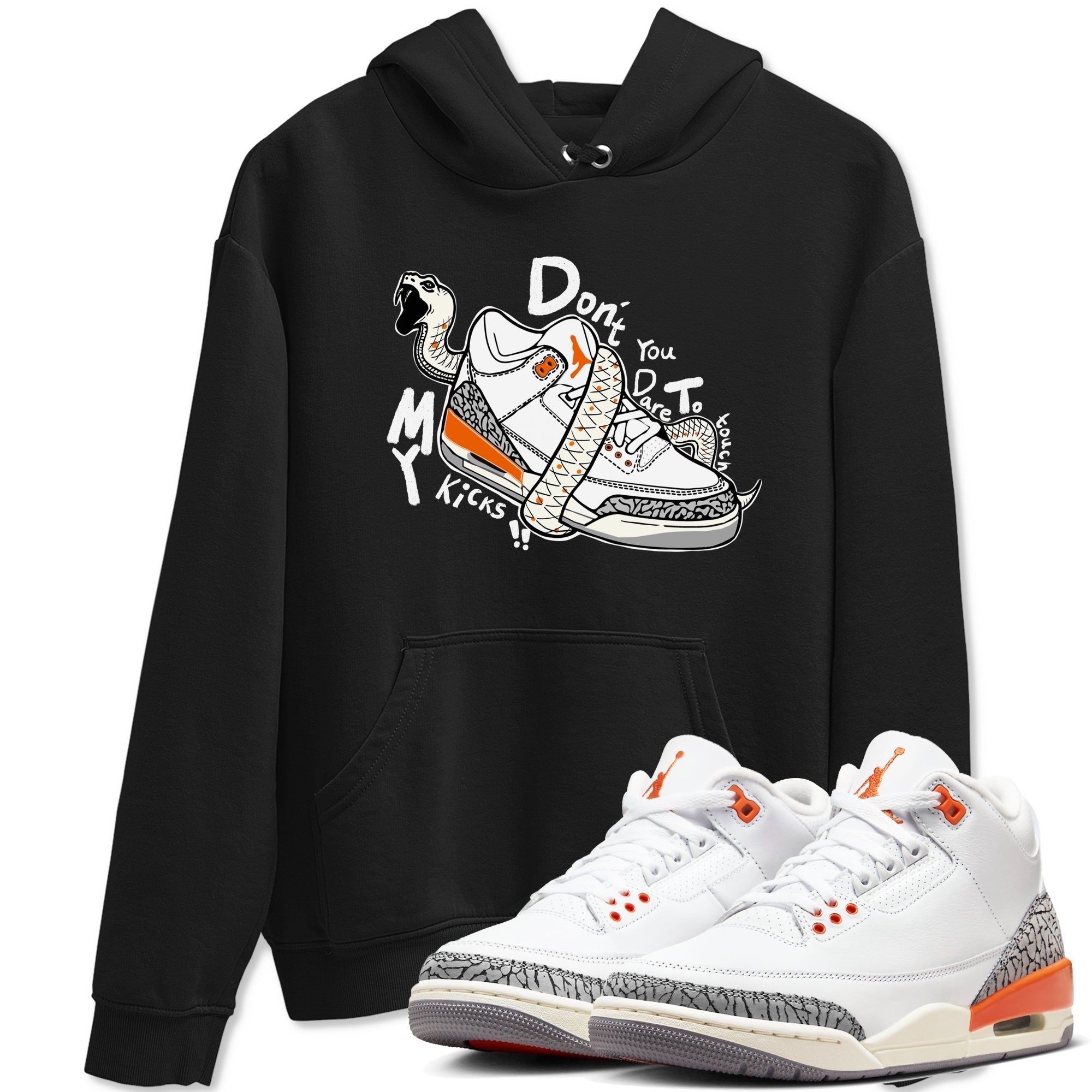 Don't Touch My Kicks snkmatch Tees - Air Jordan 3 Georgia Peach