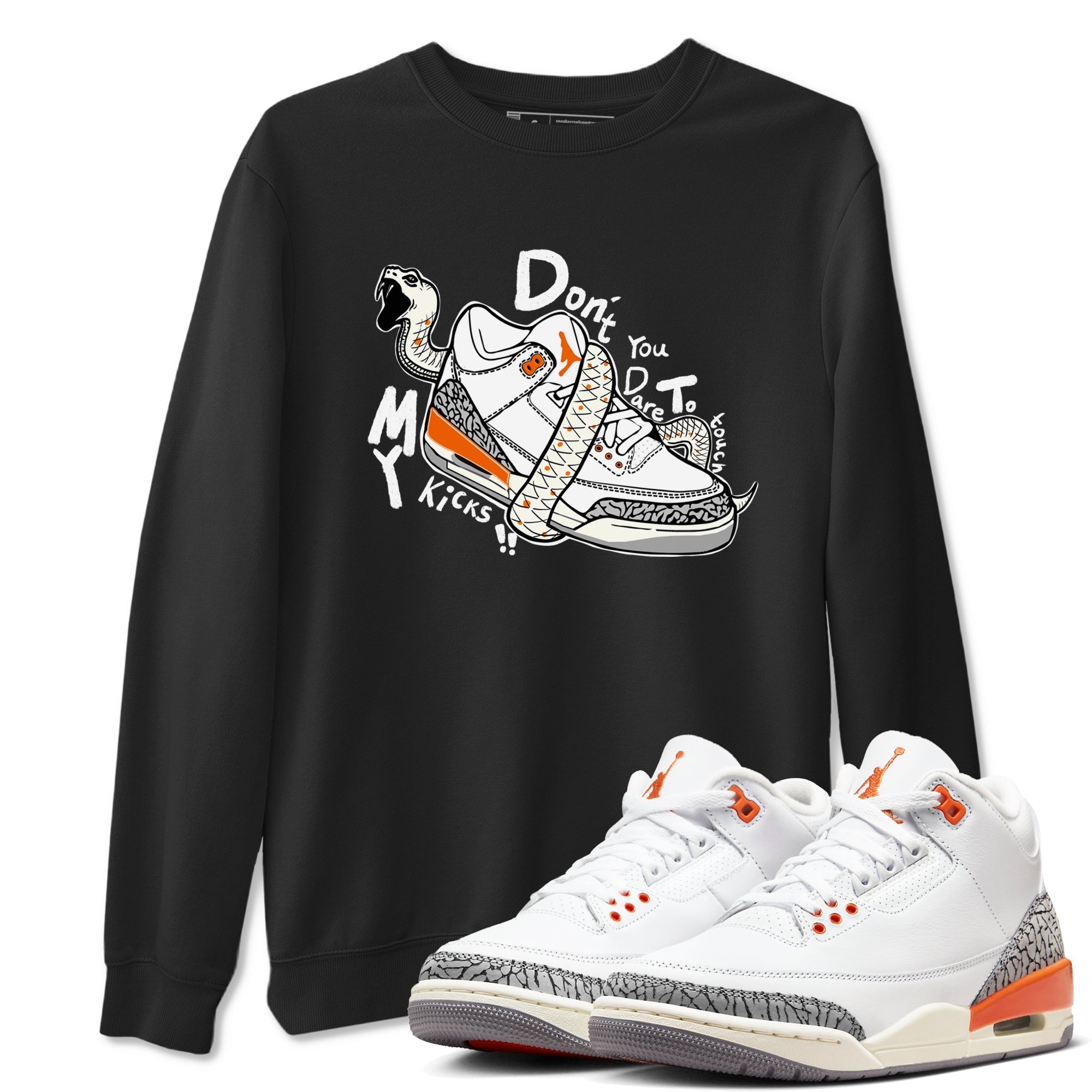 Don't Touch My Kicks snkmatch Tees - Air Jordan 3 Georgia Peach