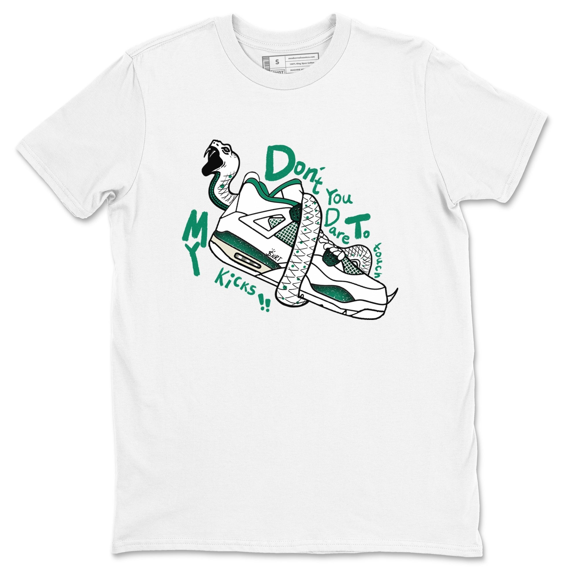 Don't Touch My Kicks snkmatch Tees - Air Jordan 4 Oxidized Green