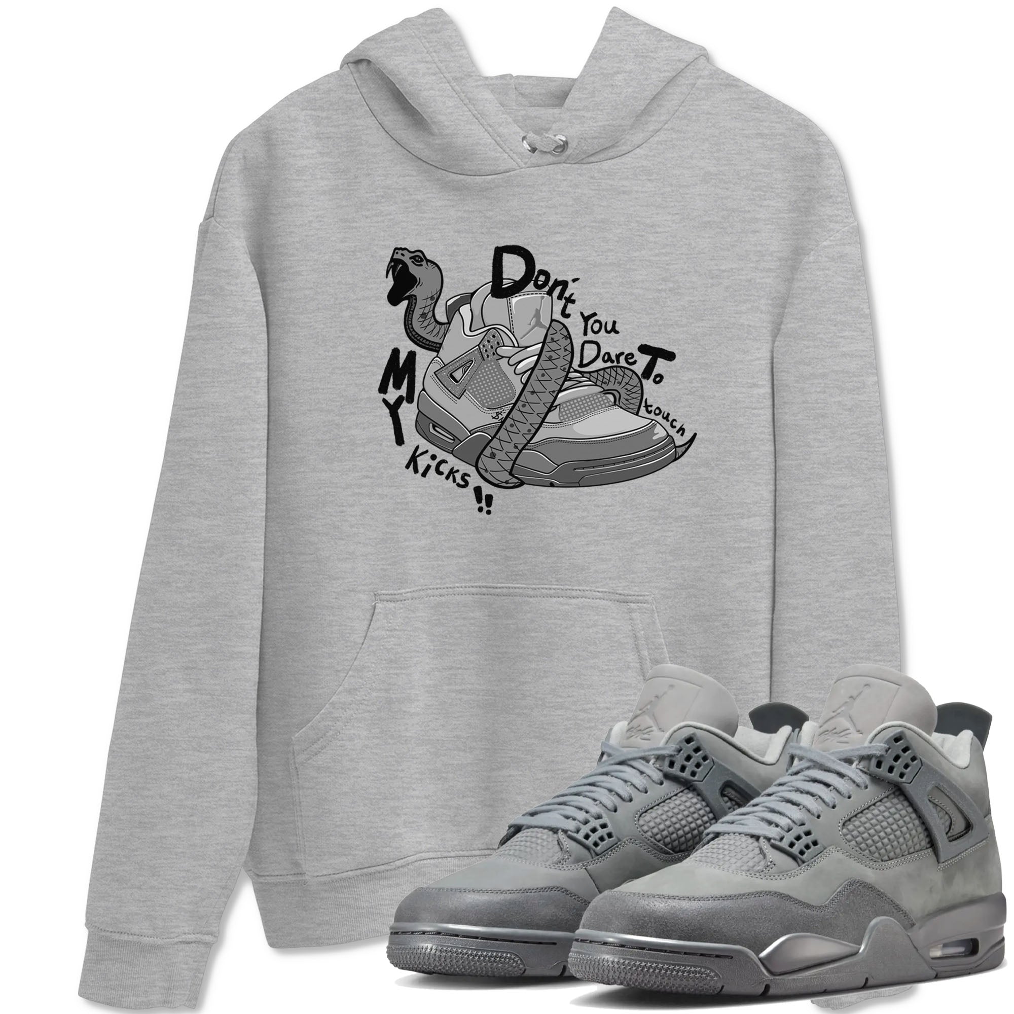 Don't Touch My Kicks snkmatch Tees - Air Jordan 4 Wet Cement