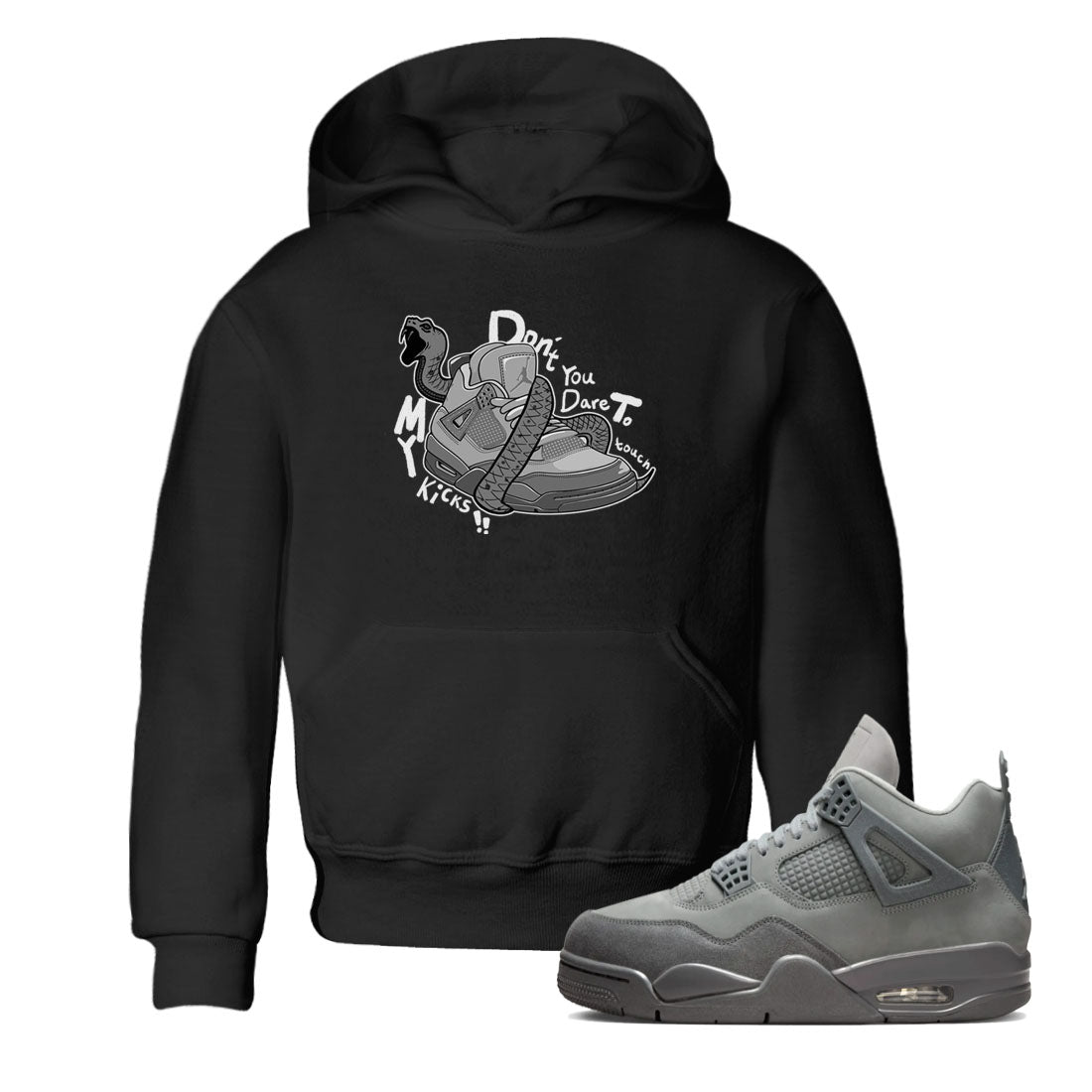Don't Touch My Kicks snkmatch Tees Kids - Air Jordan 4 Wet Cement