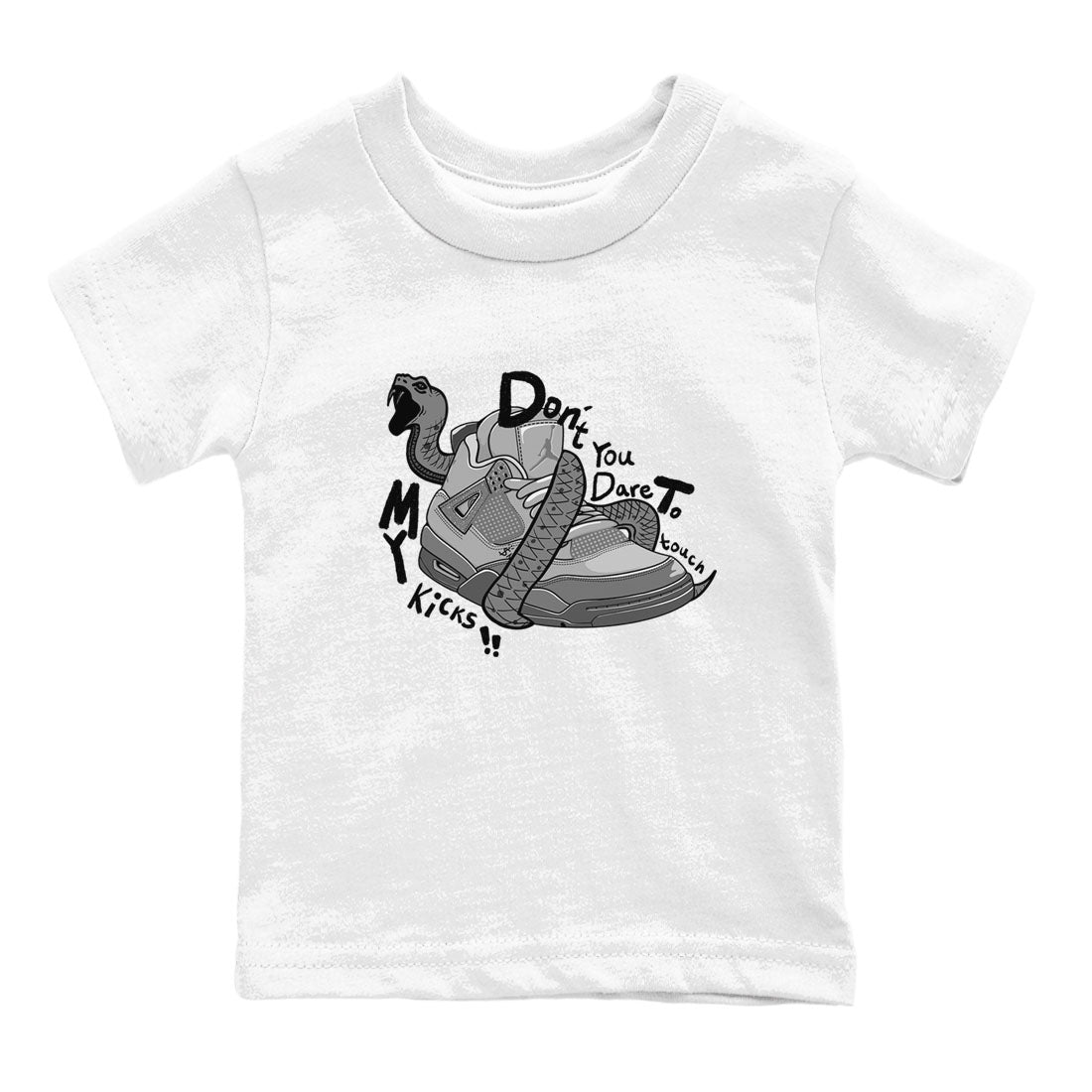Don't Touch My Kicks snkmatch Tees Kids - Air Jordan 4 Wet Cement