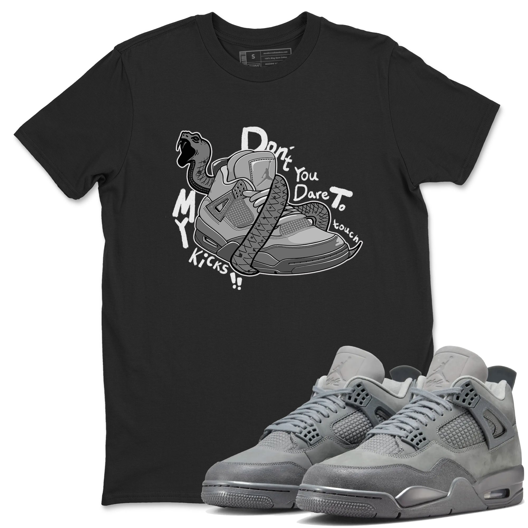 Don't Touch My Kicks snkmatch Tees - Air Jordan 4 Wet Cement