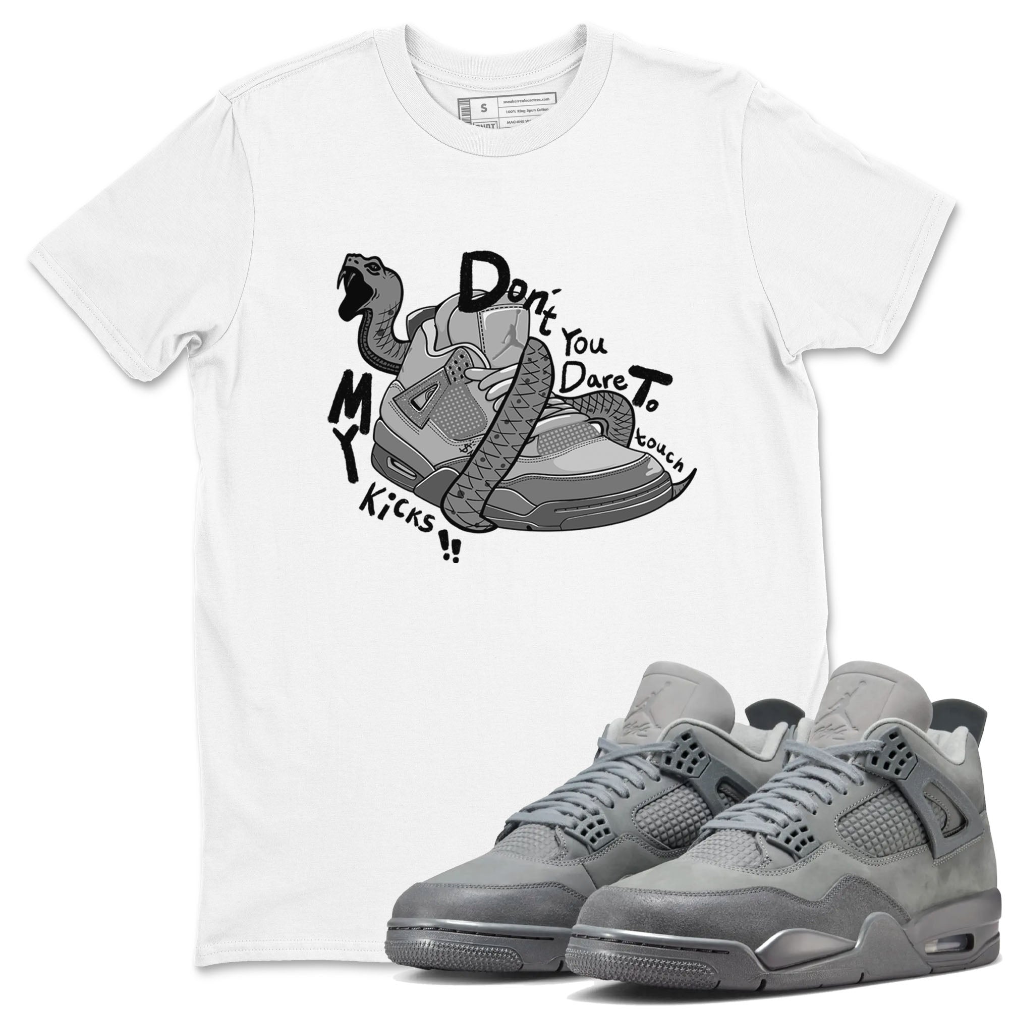Don't Touch My Kicks snkmatch Tees - Air Jordan 4 Wet Cement