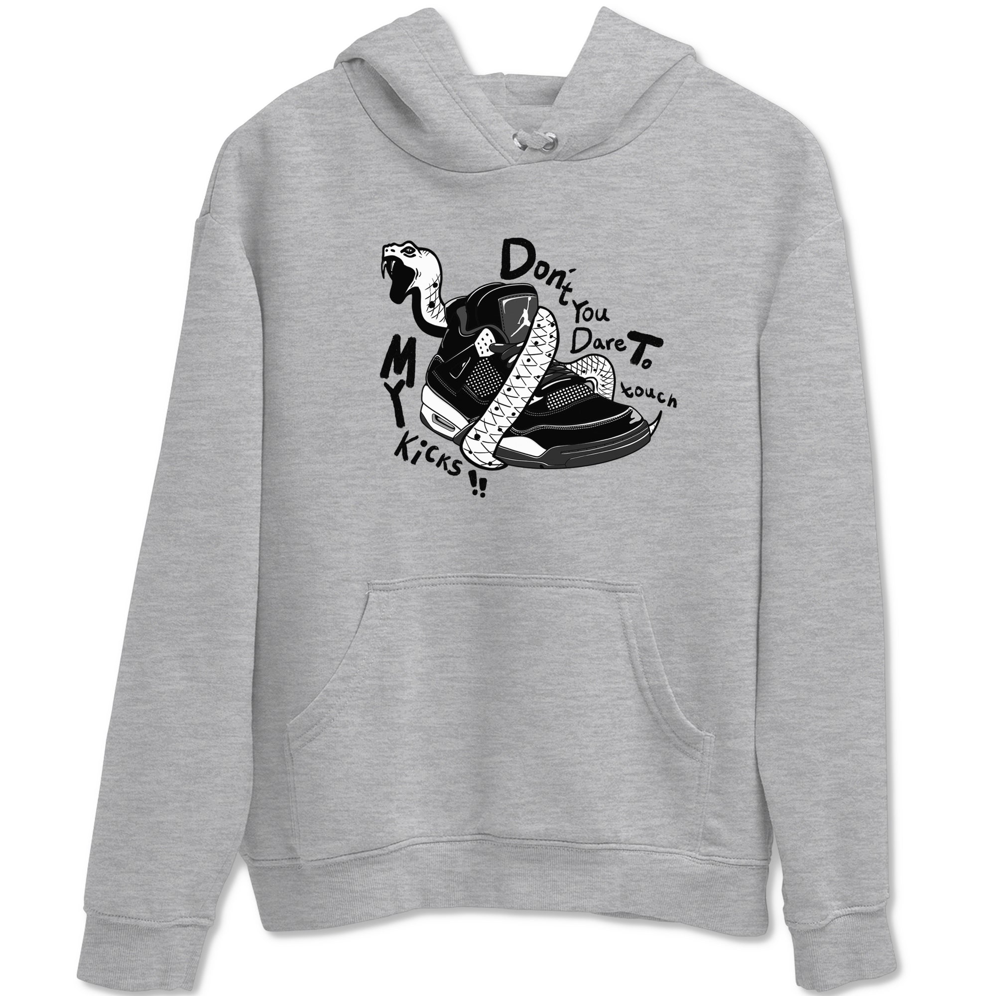 Don't Touch My Kicks snkmatch Tees - Air Jordan 4 White Thunder