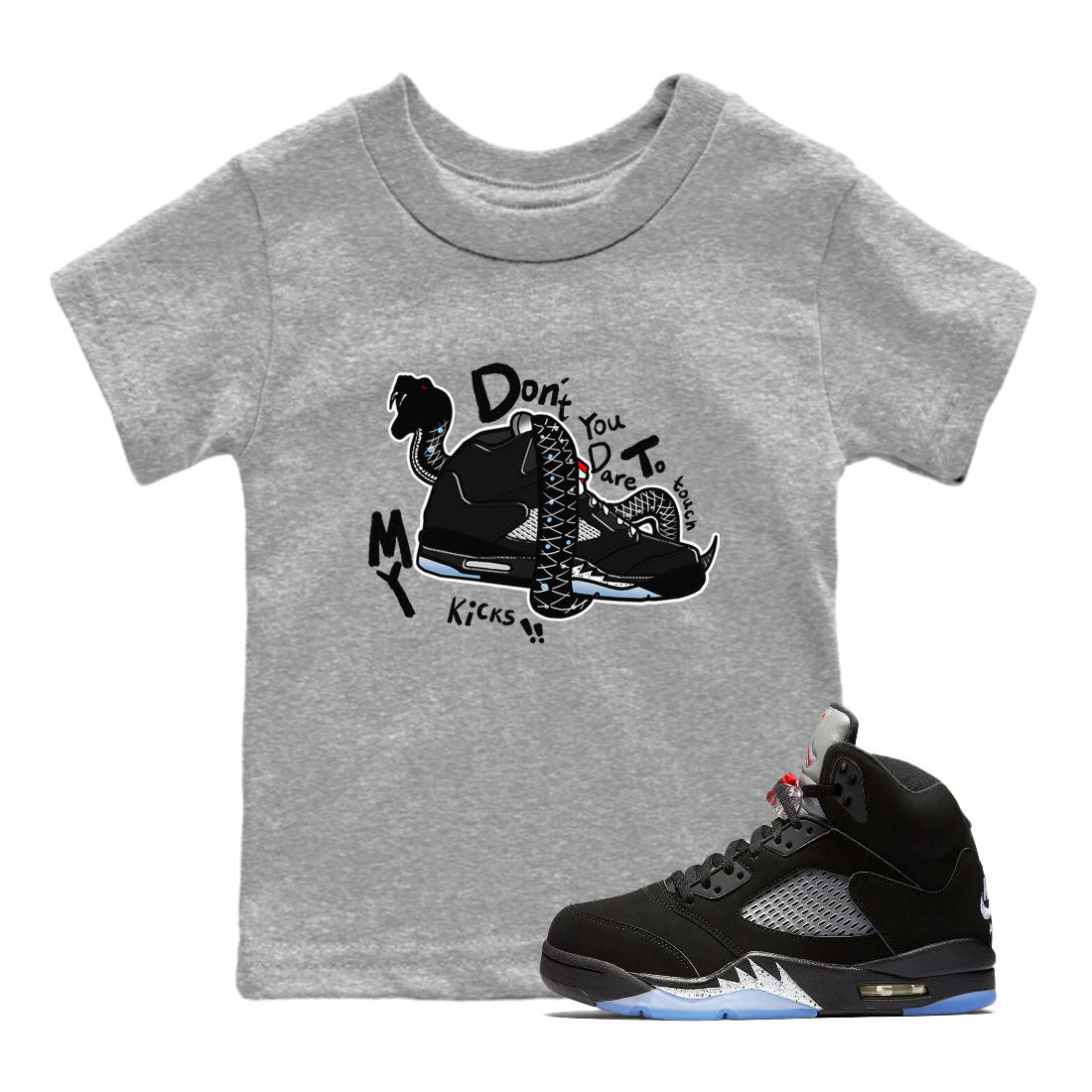 Don't Touch My Kicks snkmatch Tees Kids - Air Jordan 5 Reimagined