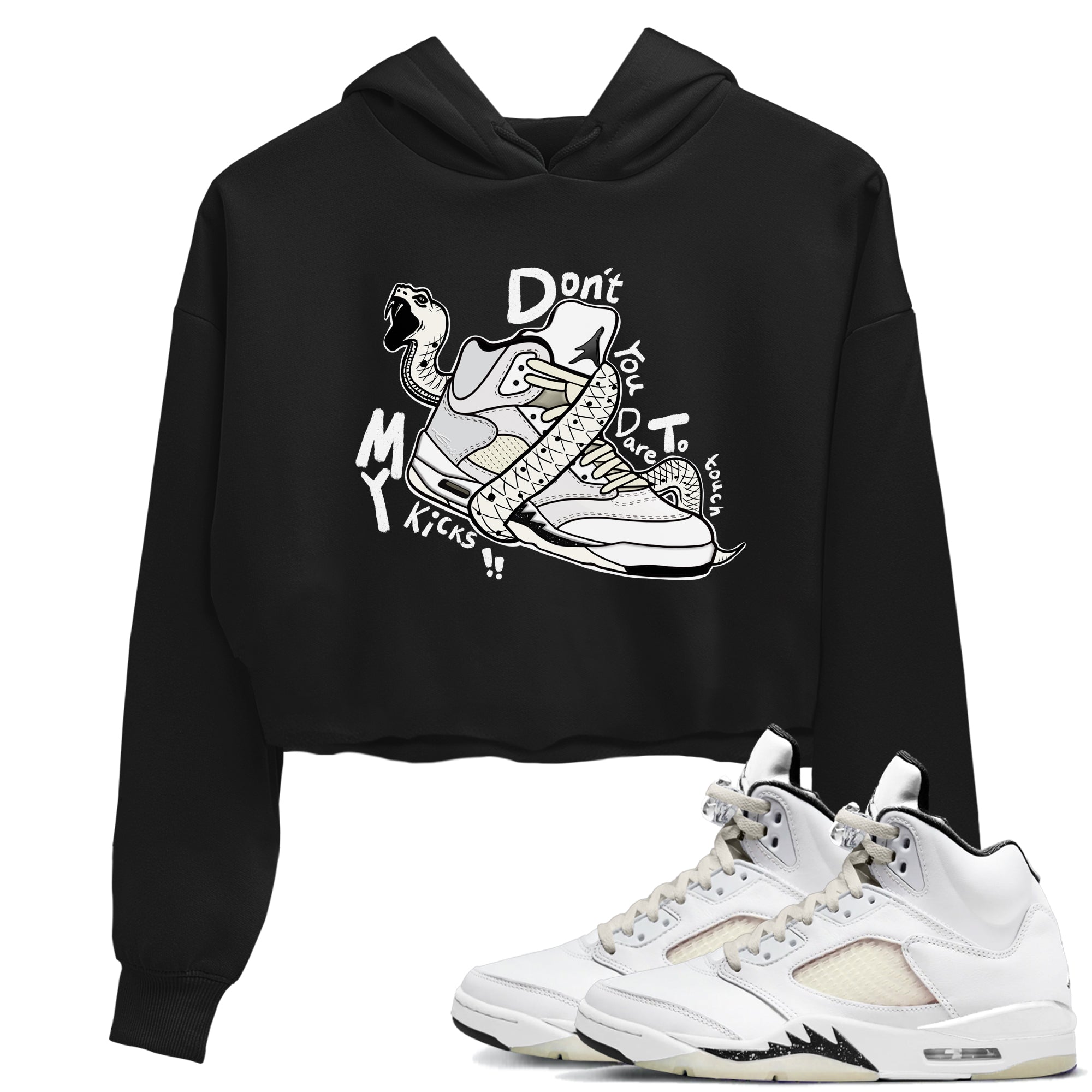 Don't Touch My Kicks snkmatch Women's Top - Air Jordan 5 Sail