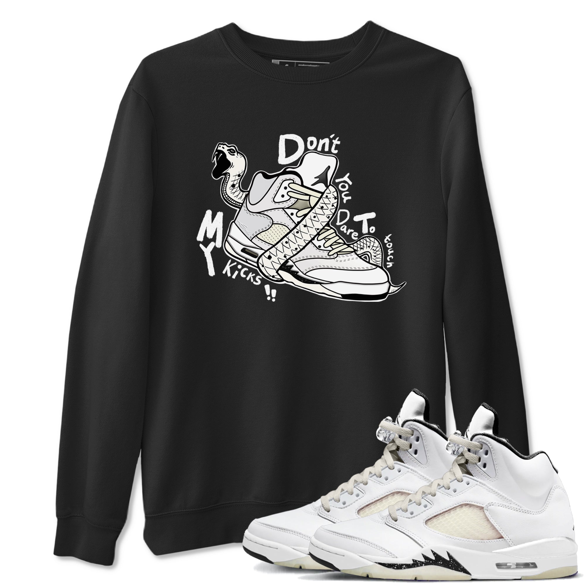 Don't Touch My Kicks snkmatch Tees - Air Jordan 5 Sail