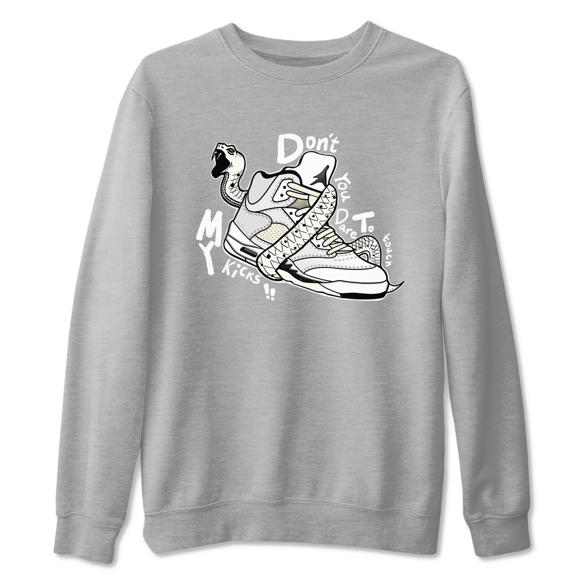 Don't Touch My Kicks snkmatch Tees - Air Jordan 5 Sail