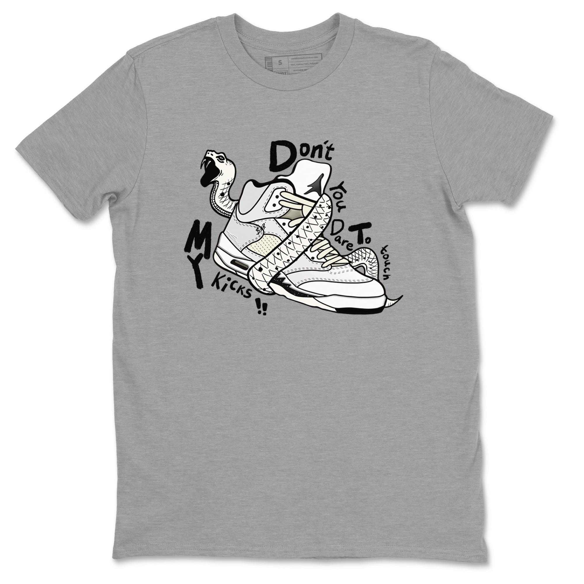 Don't Touch My Kicks snkmatch Tees - Air Jordan 5 Sail