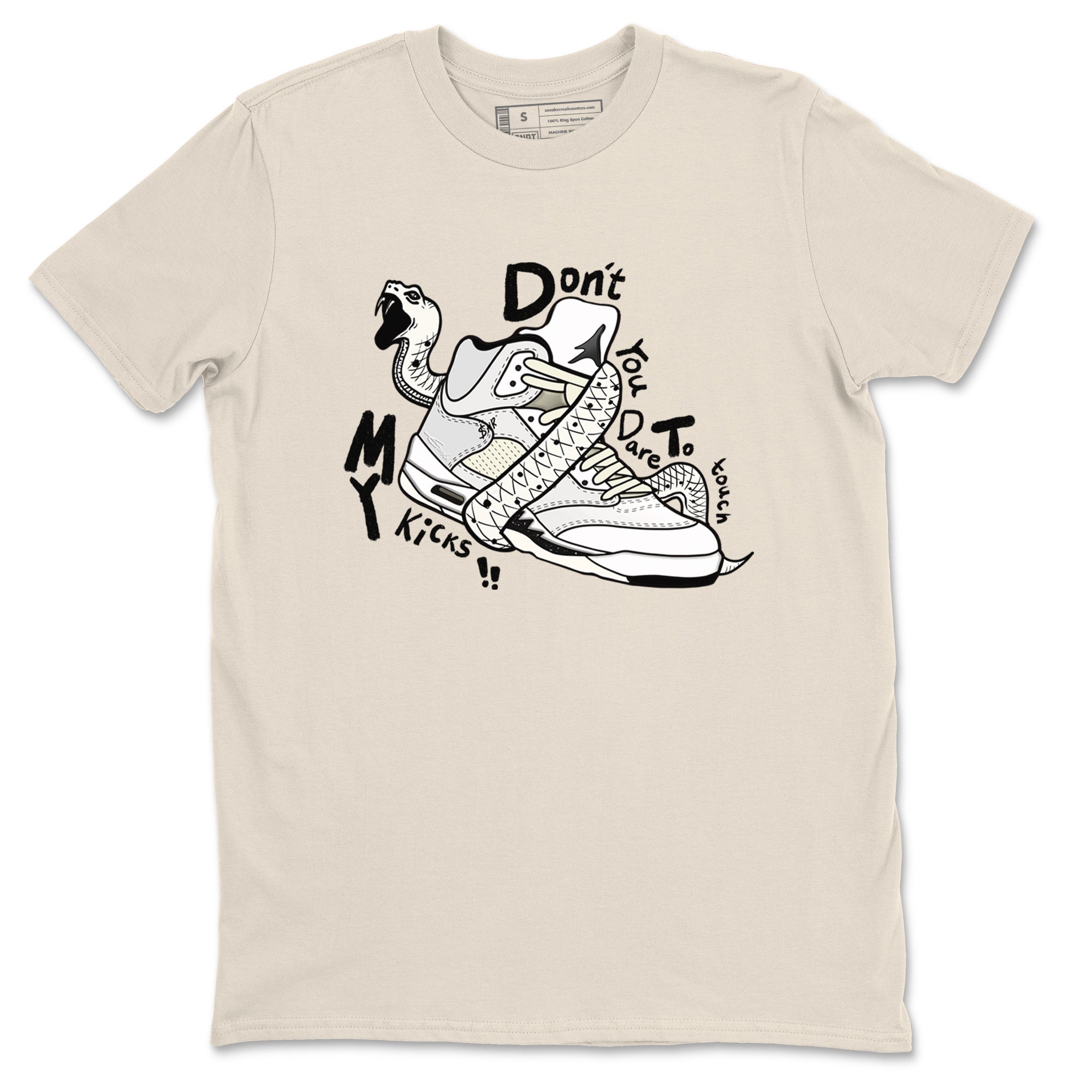Don't Touch My Kicks snkmatch Tees - Air Jordan 5 Sail