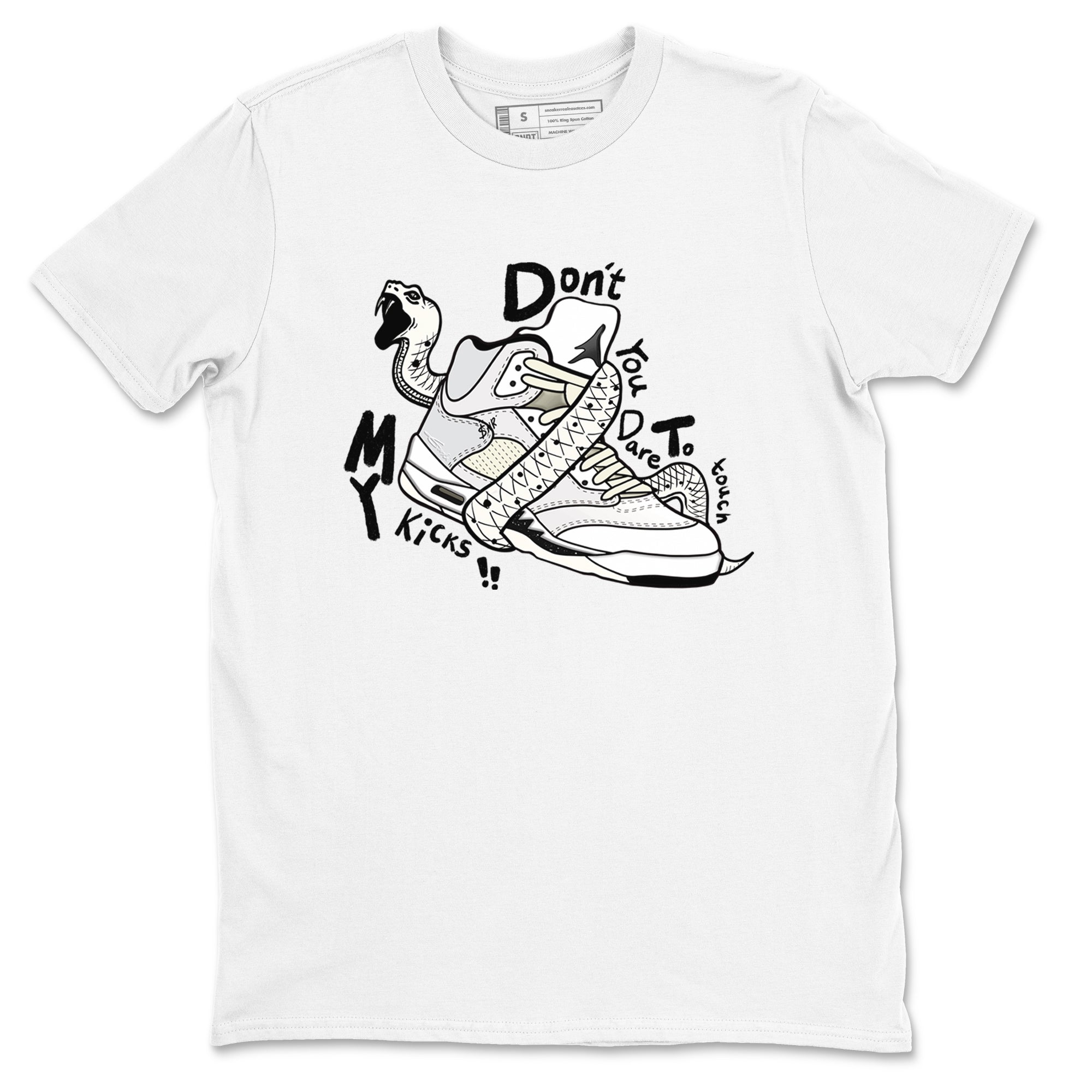 Don't Touch My Kicks snkmatch Tees - Air Jordan 5 Sail