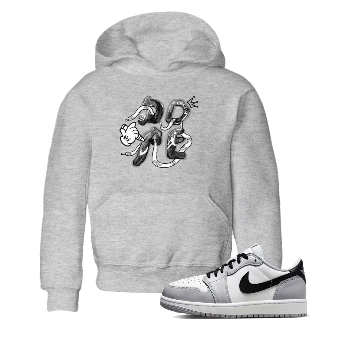 Dope snkmatch Tees Kids - Air Jordan 1 Wolf Grey