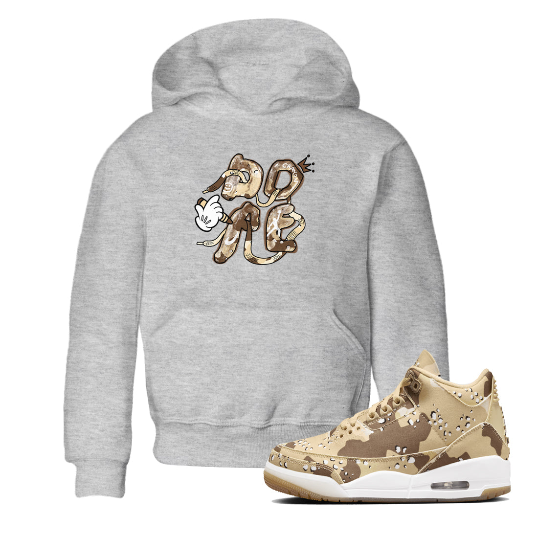 Dope snkmatch Tees Kids - Air Jordan 3 Desert Camo
