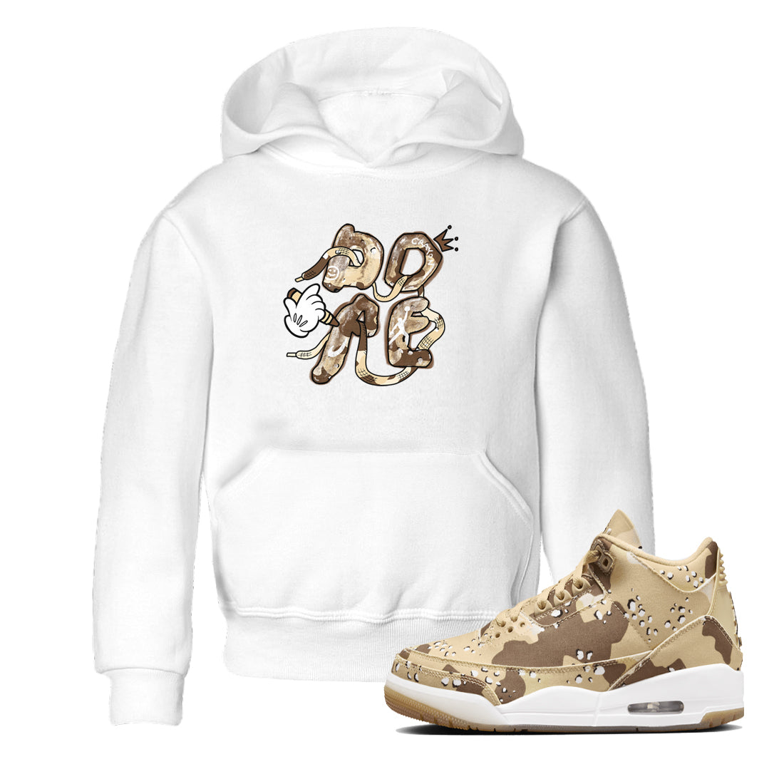 Dope snkmatch Tees Kids - Air Jordan 3 Desert Camo