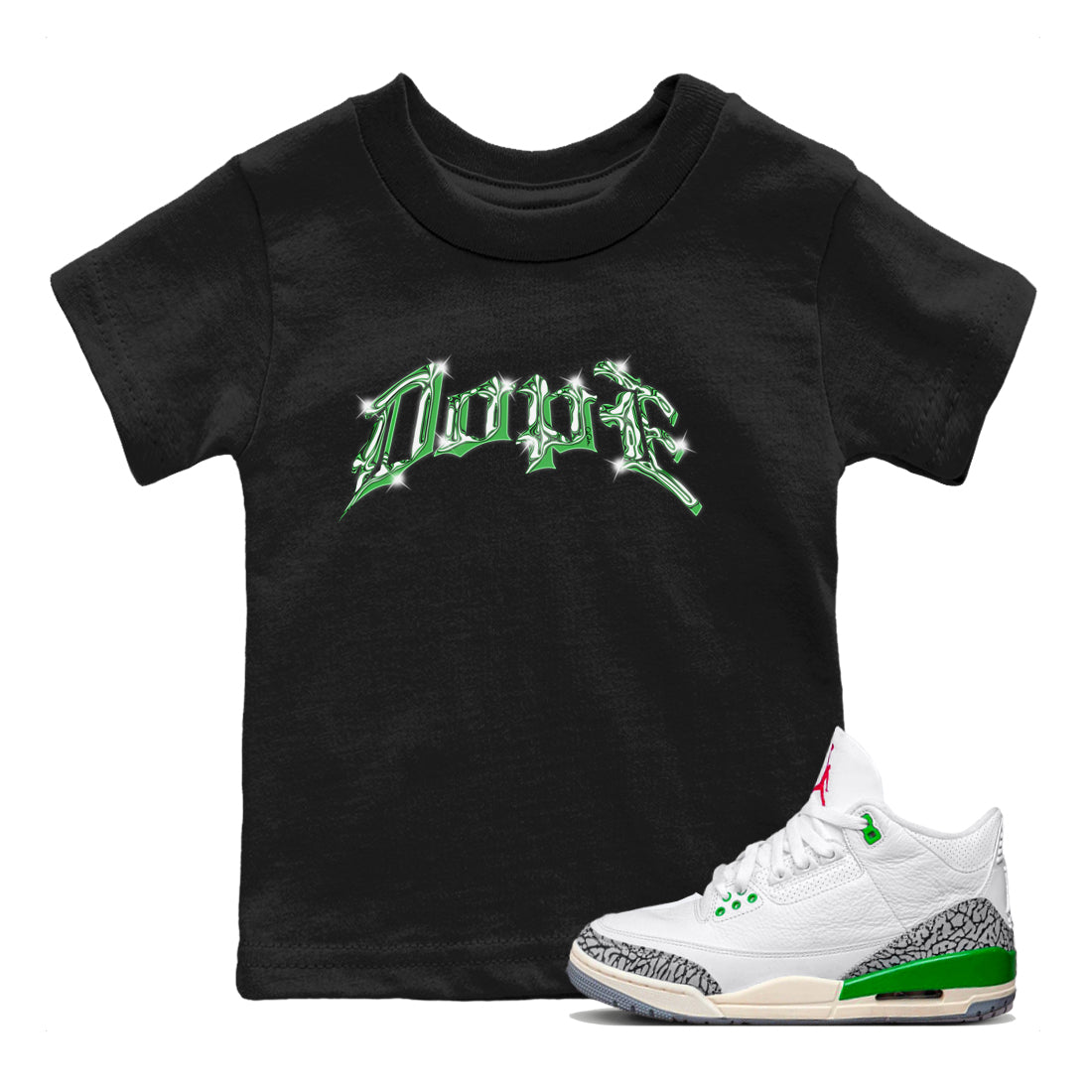Dope Kids Tops - Air Jordan 3 Lucky Green