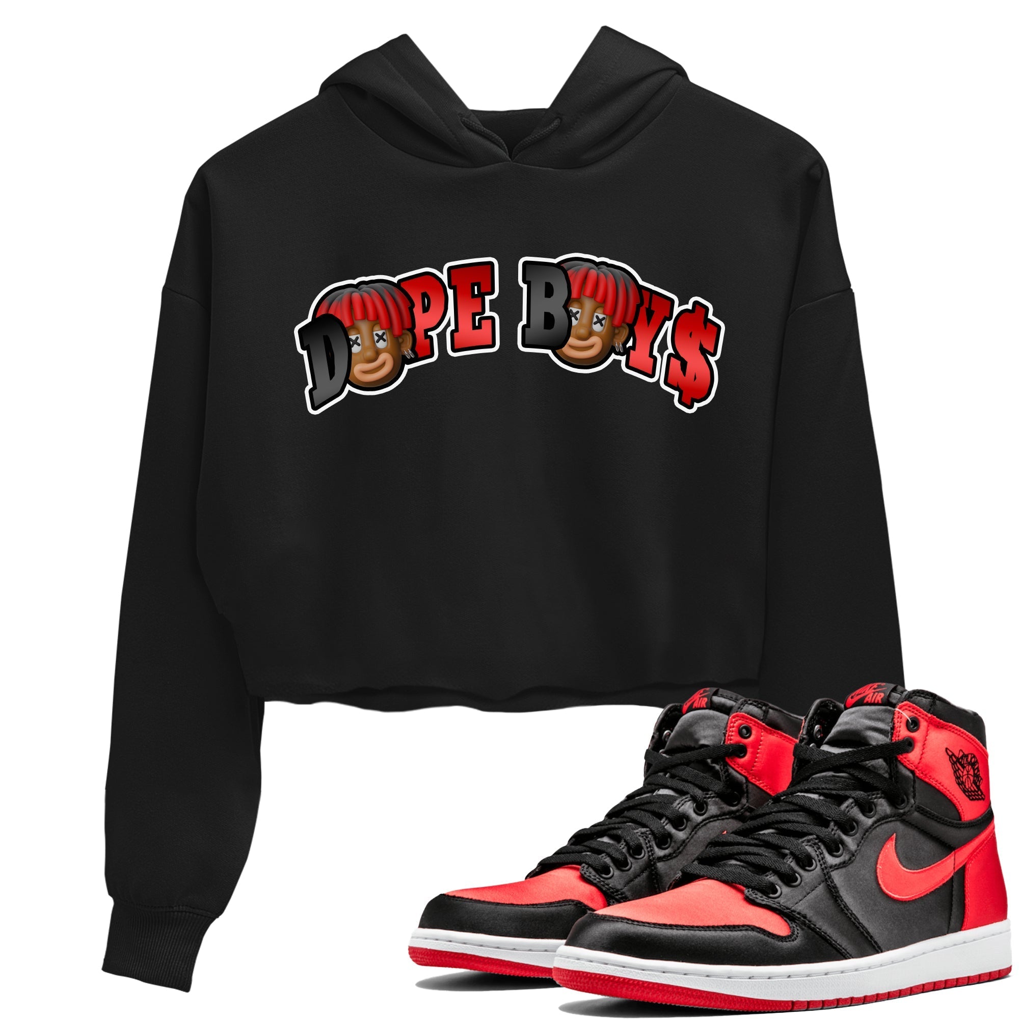 Dope Boys Women's Tops - Air Jordan 1 Satin Bred
