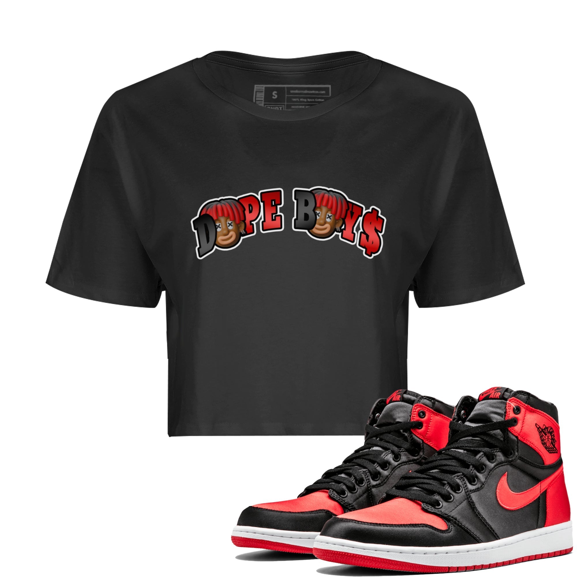 Dope Boys Women's Tops - Air Jordan 1 Satin Bred