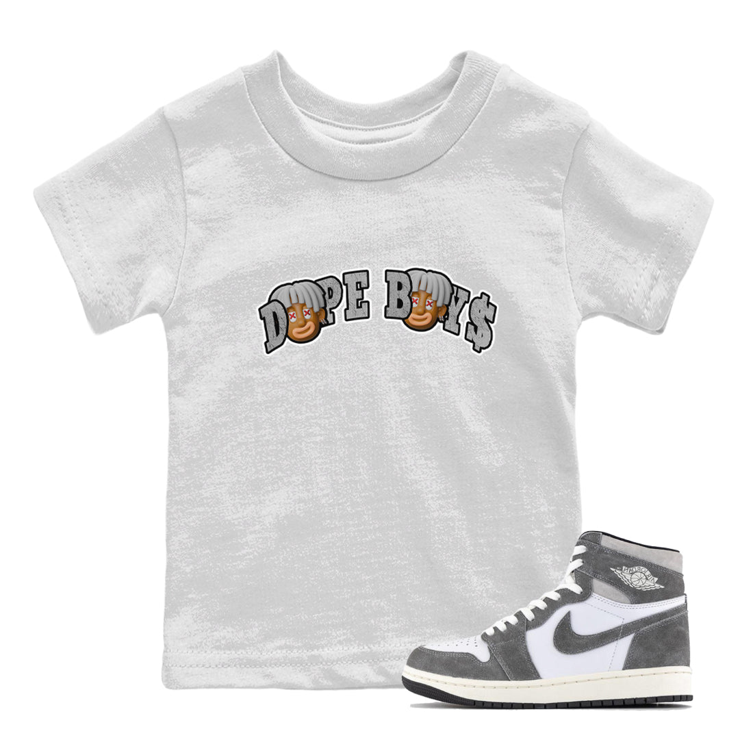 Dope Boys Kids Tops - Air Jordan 1 Washed Heritage