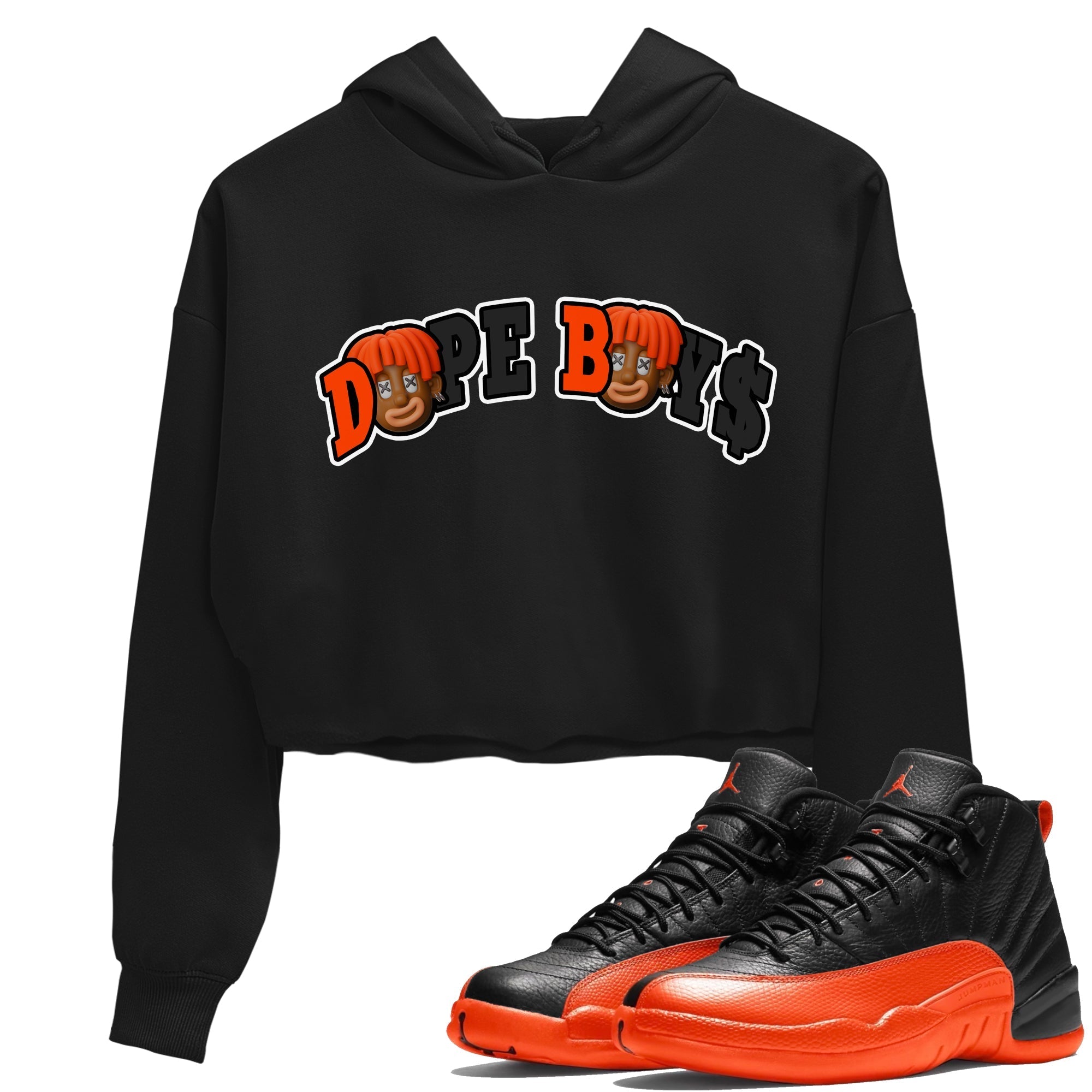 Dope Boys Women's Tops - Air Jordan 12 Brilliant Orange