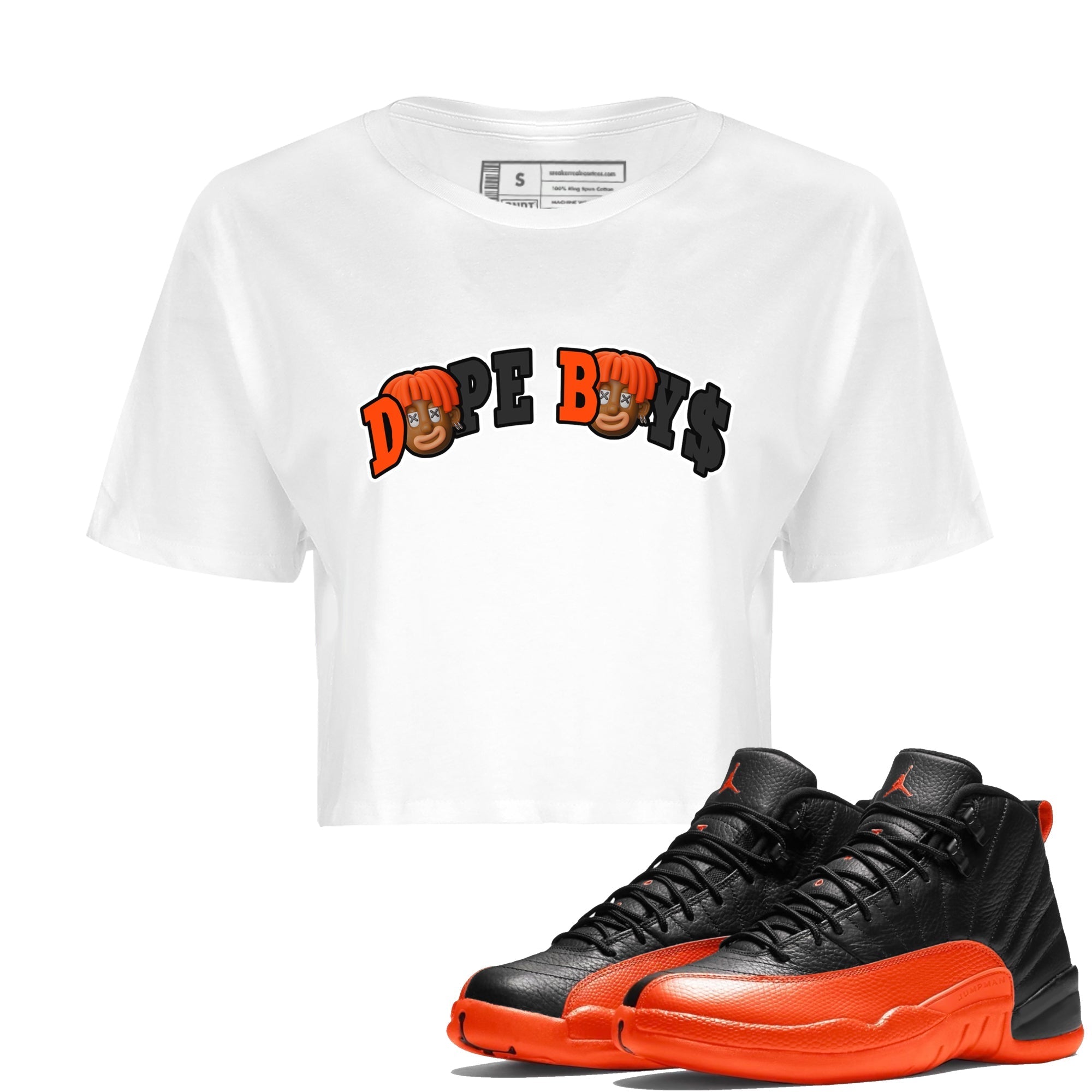 Dope Boys Women's Tops - Air Jordan 12 Brilliant Orange