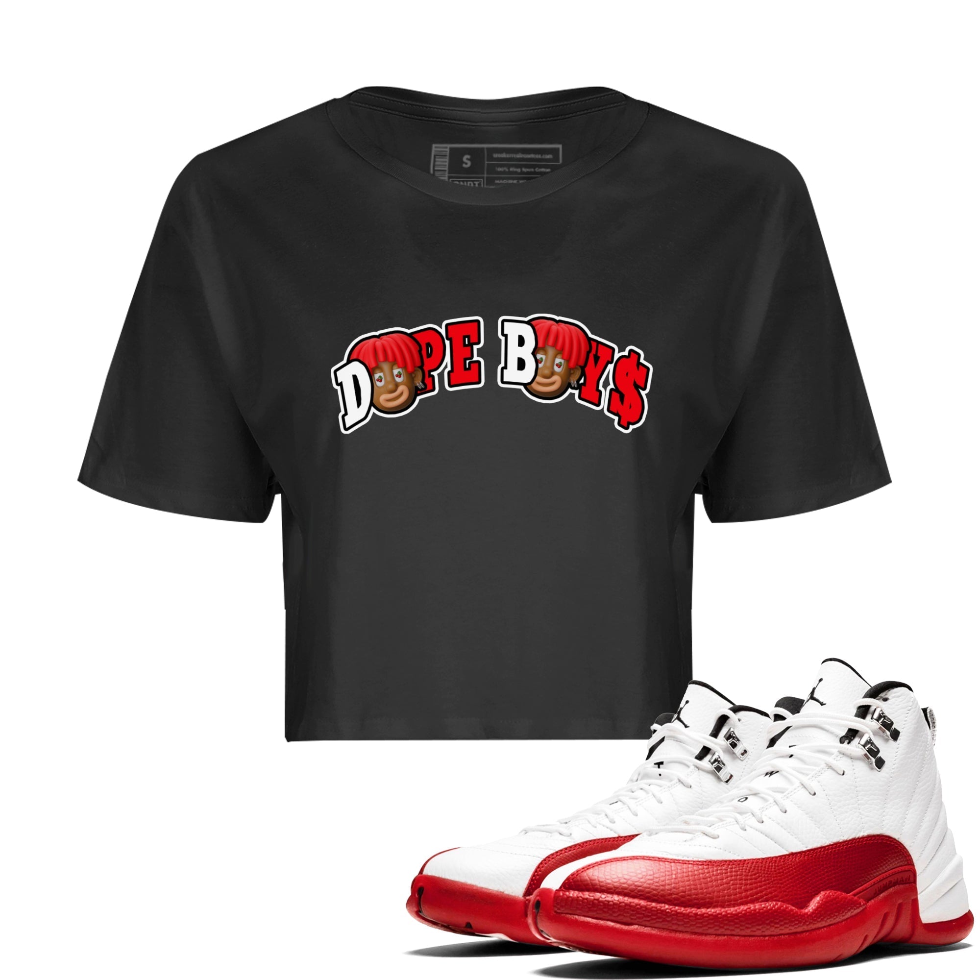 Dope Boys Women's Tops - Air Jordan 12 Cherry