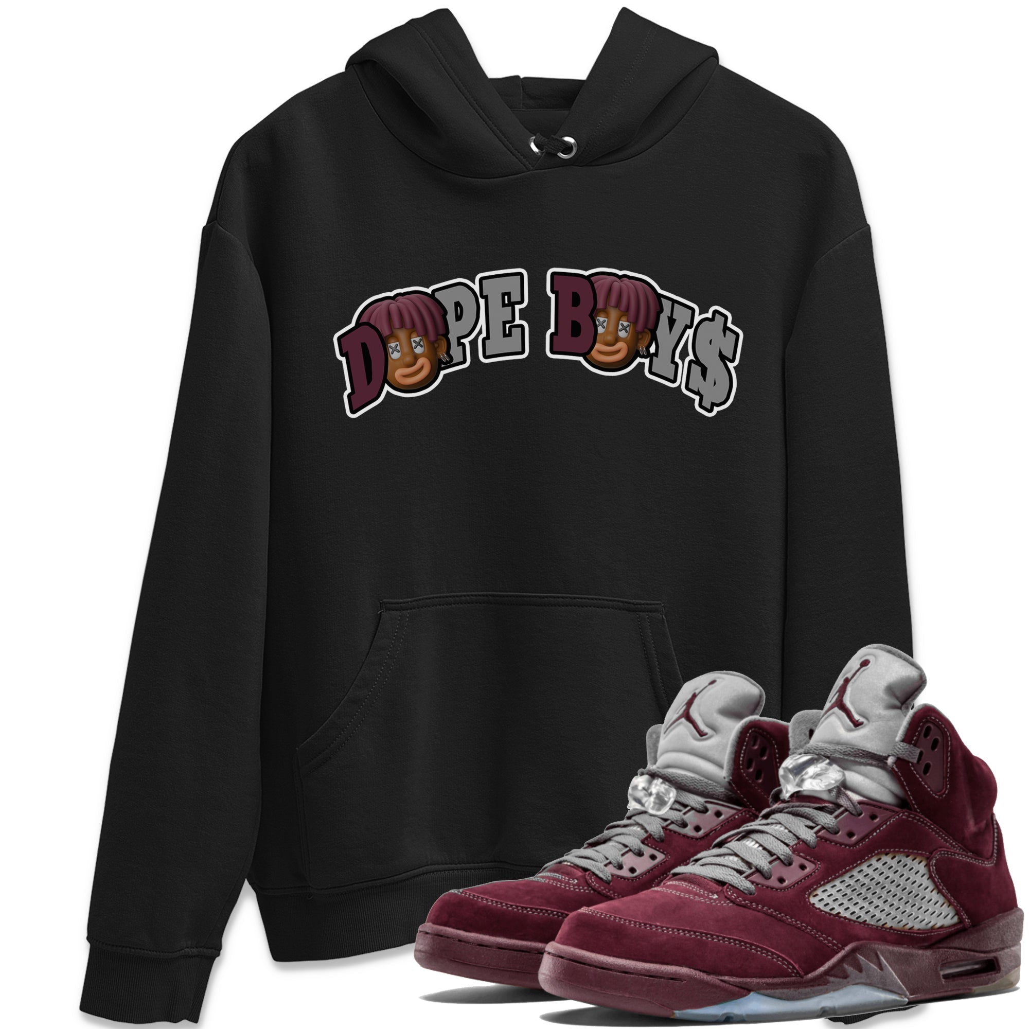 Dope Boys Unisex Tops - Air Jordan 5 Burgundy