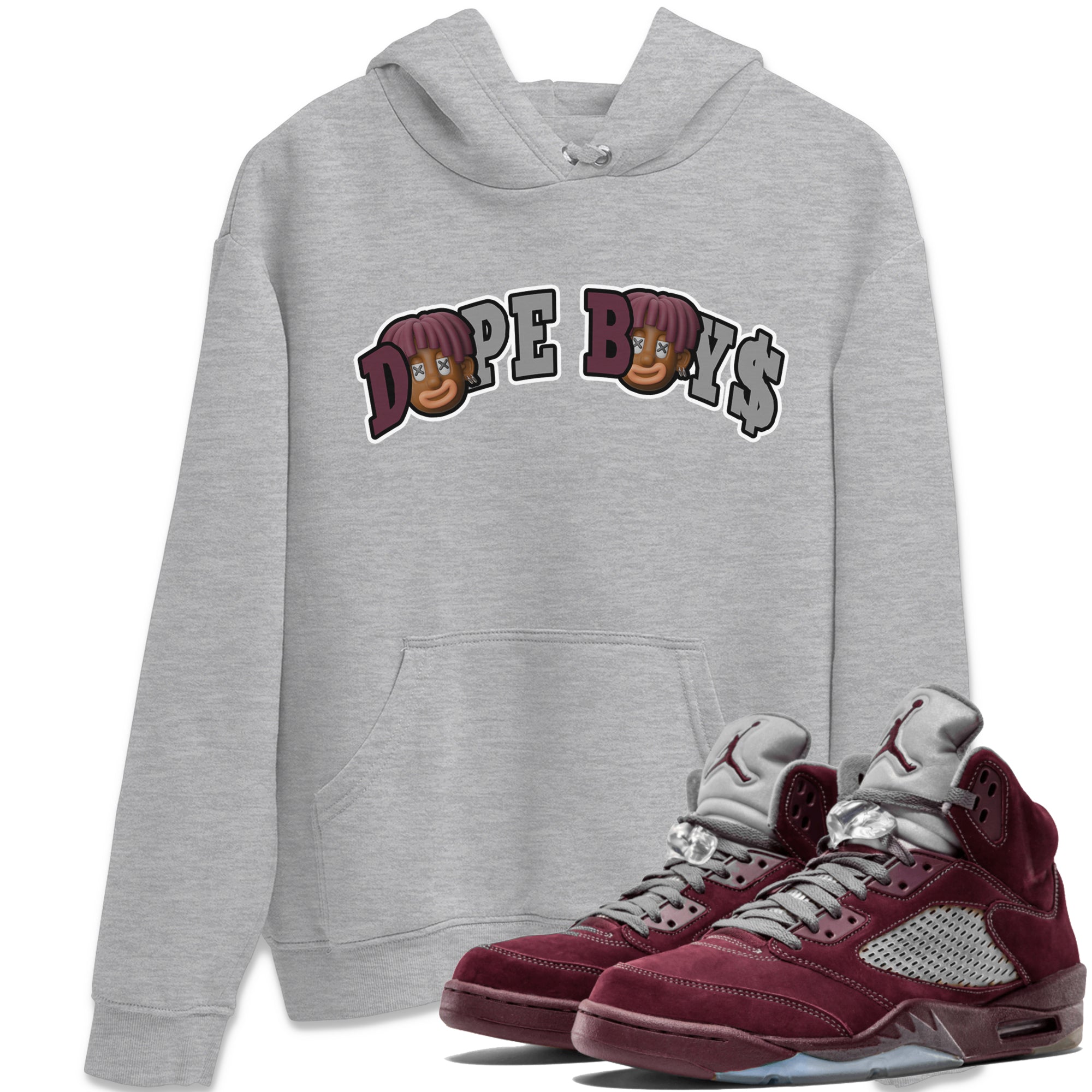 Dope Boys Unisex Tops - Air Jordan 5 Burgundy