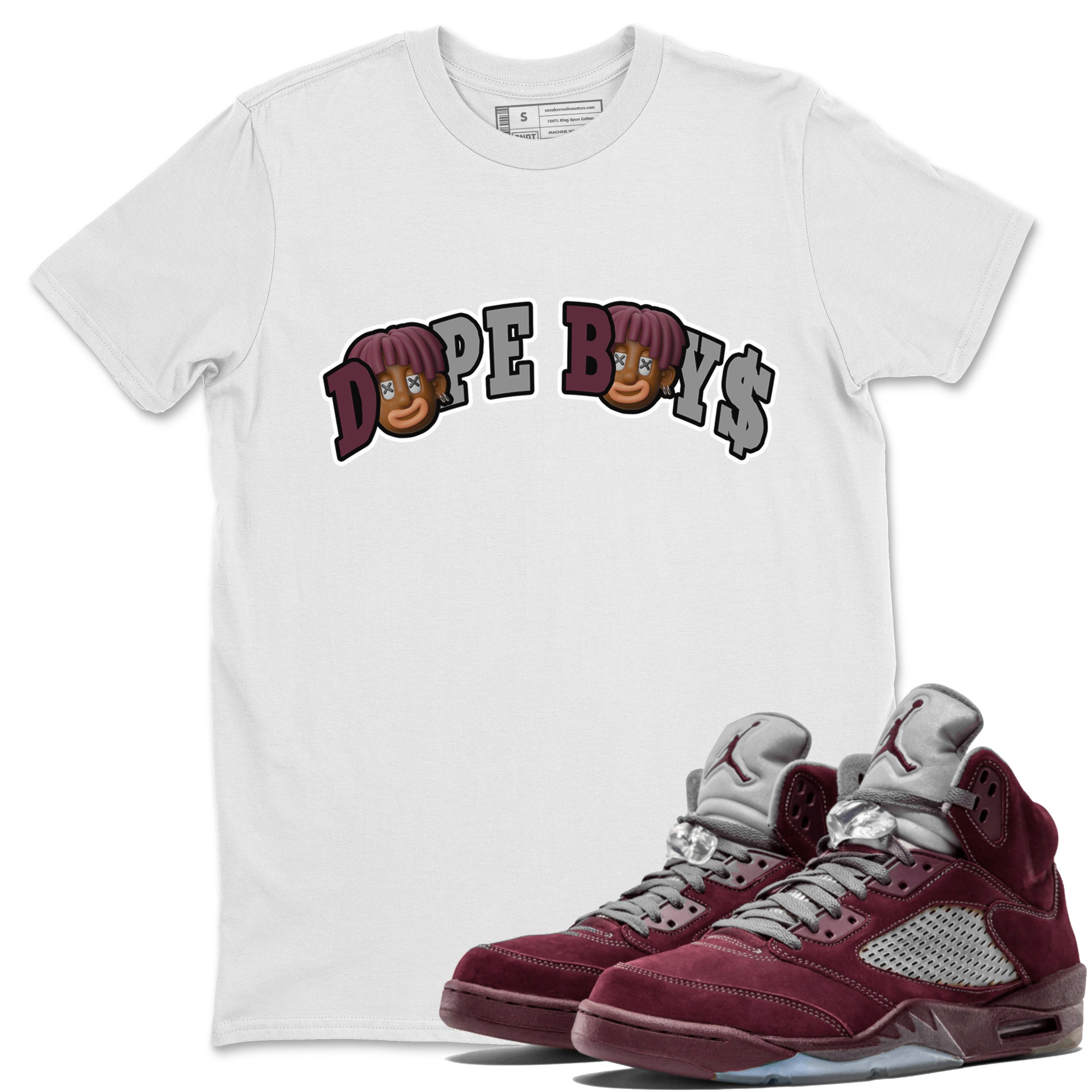 Dope Boys Unisex Tops - Air Jordan 5 Burgundy
