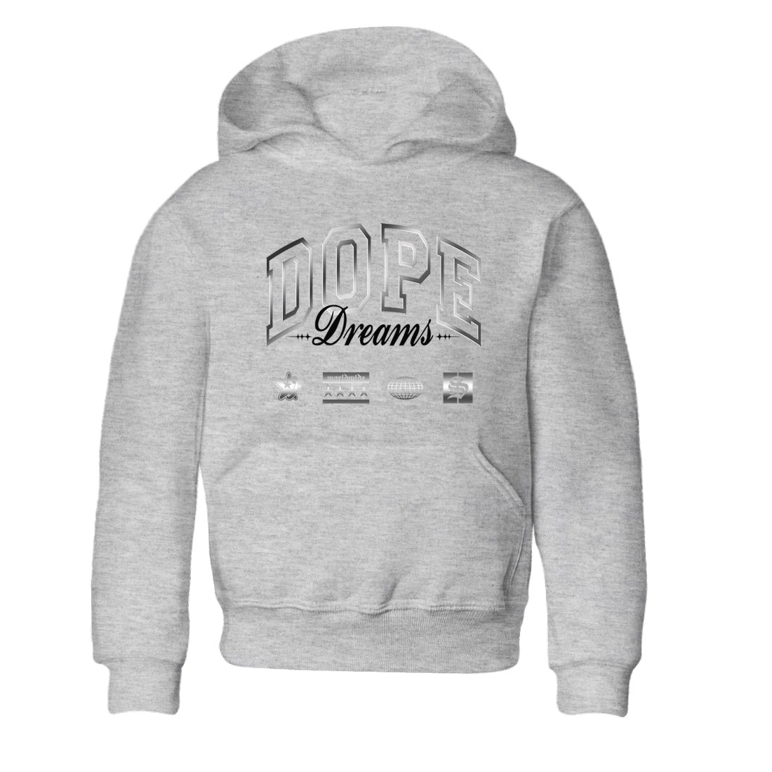 Dope Dreams snkmatch Tees Kids - AE 1 Silver Metallic