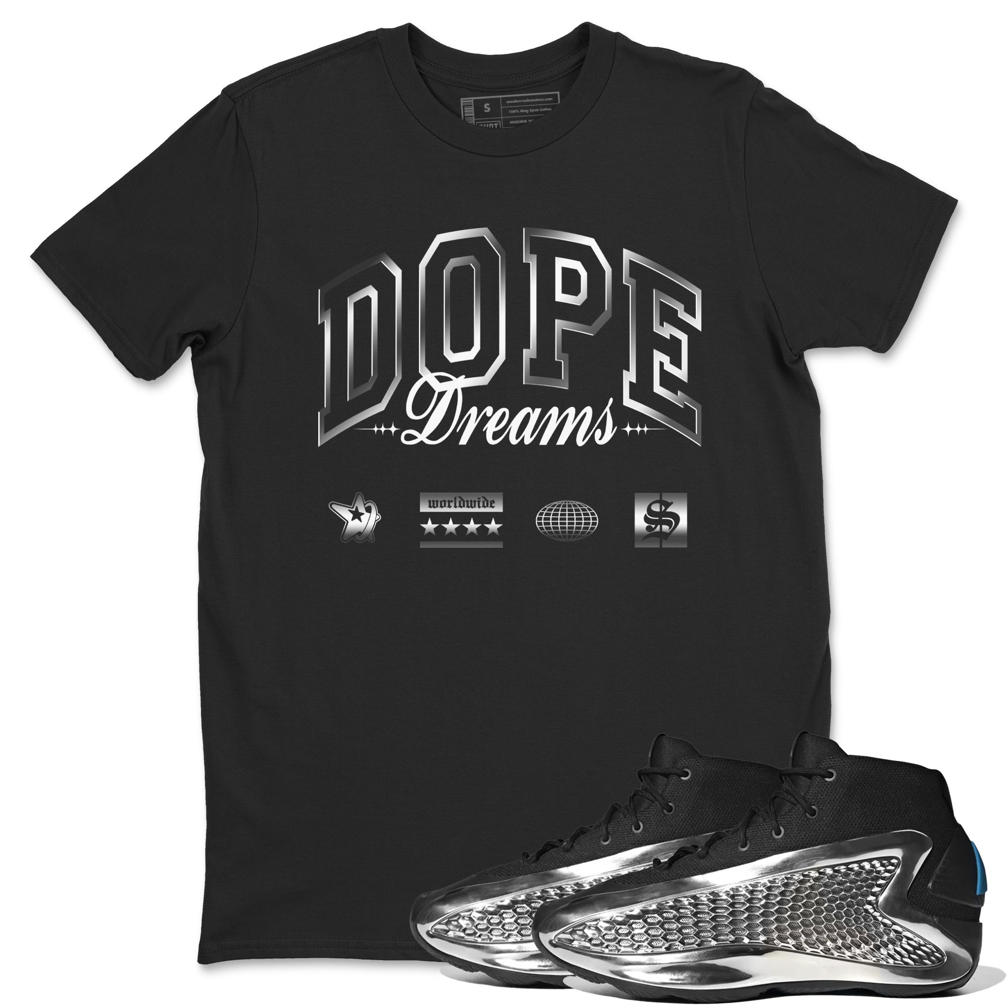 Dope Dreams snkmatch Tees - AE 1 Silver Metallic