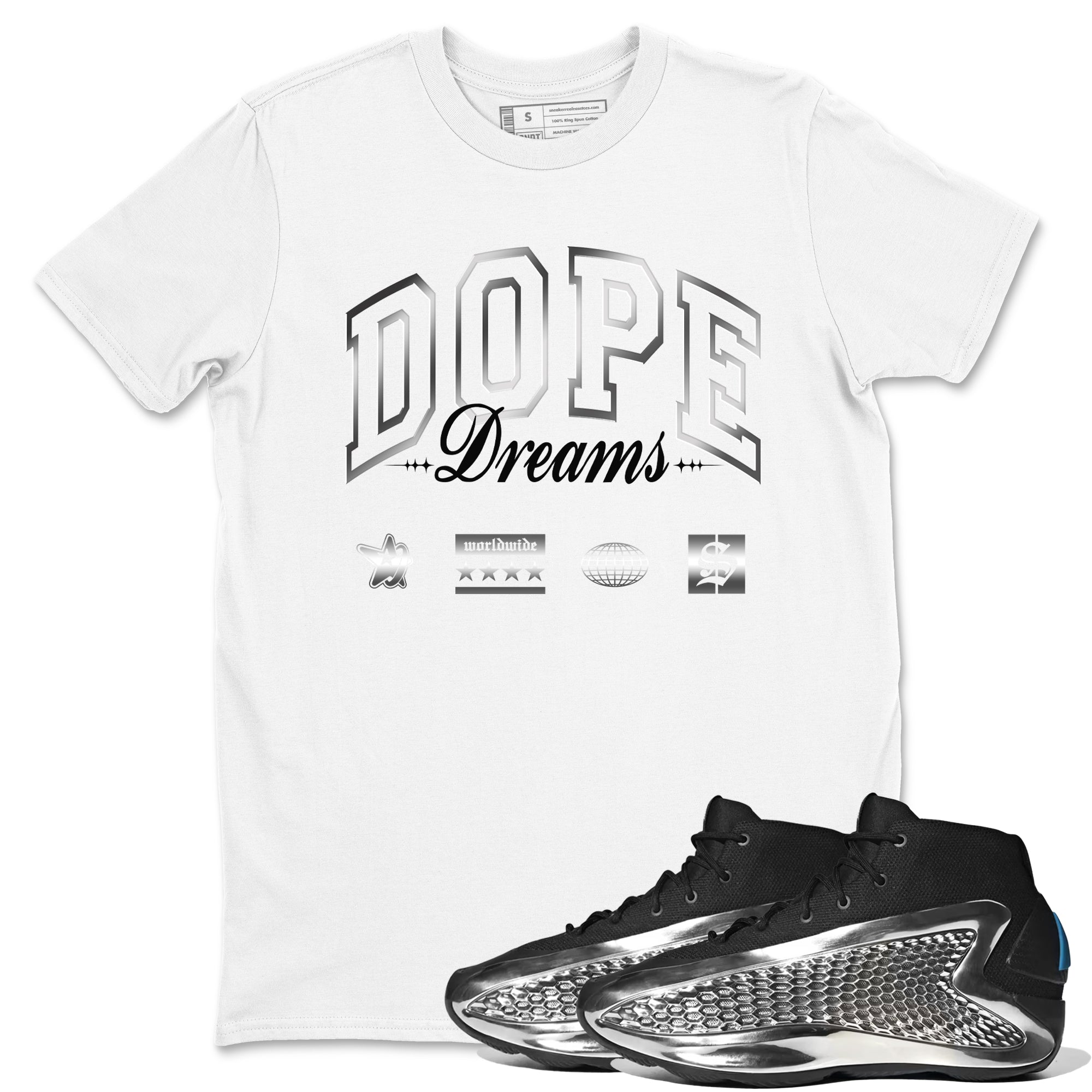 Dope Dreams snkmatch Tees - AE 1 Silver Metallic