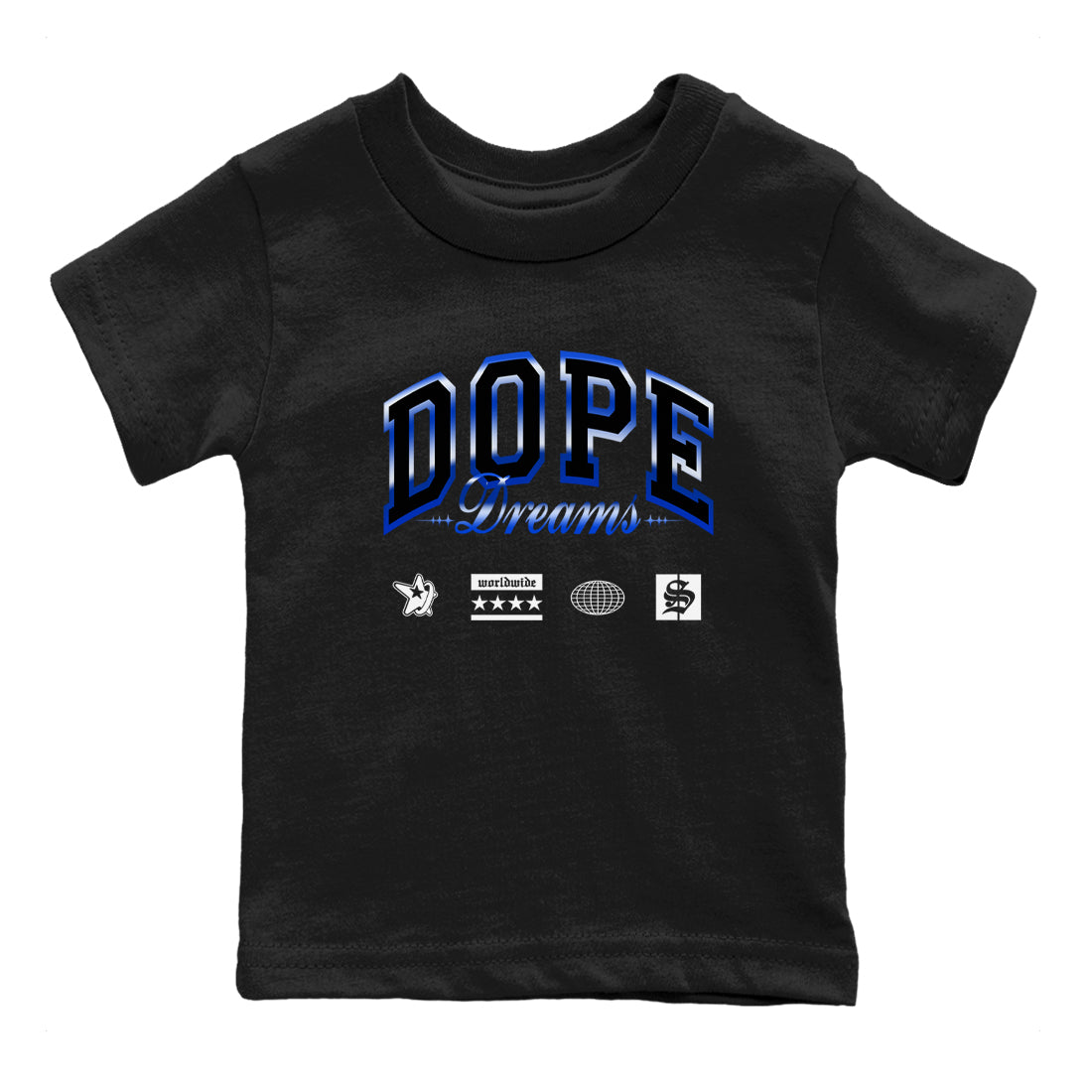 Dope Dreams snkmatch Tees Kids - Air Foamposite One Royal