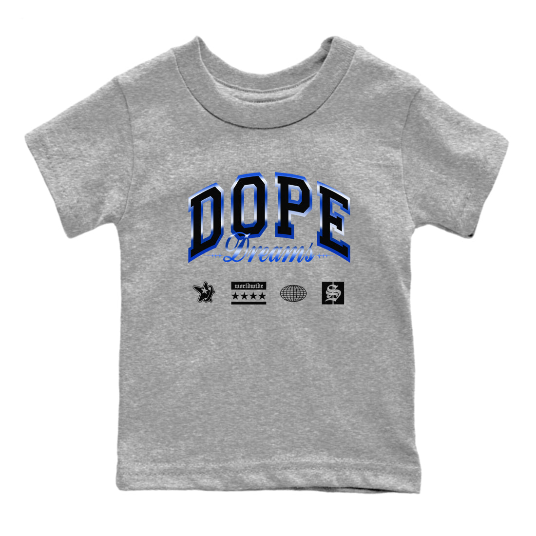 Dope Dreams snkmatch Tees Kids - Air Foamposite One Royal