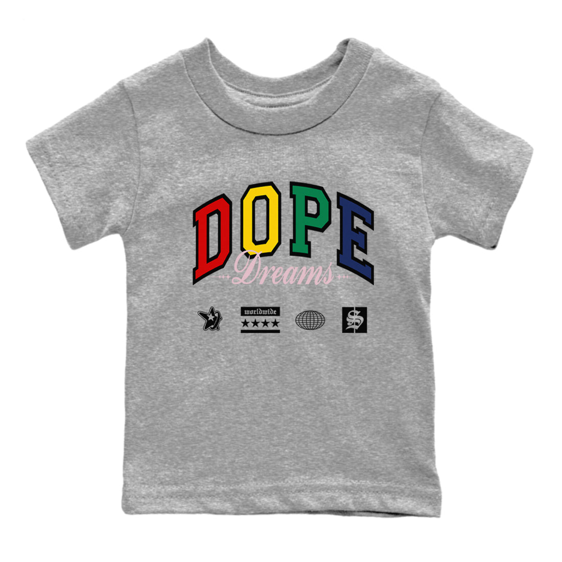 Dope Dreams snkmatch Tees Kids - Air Force 3 Blue Void and Tour Yellow