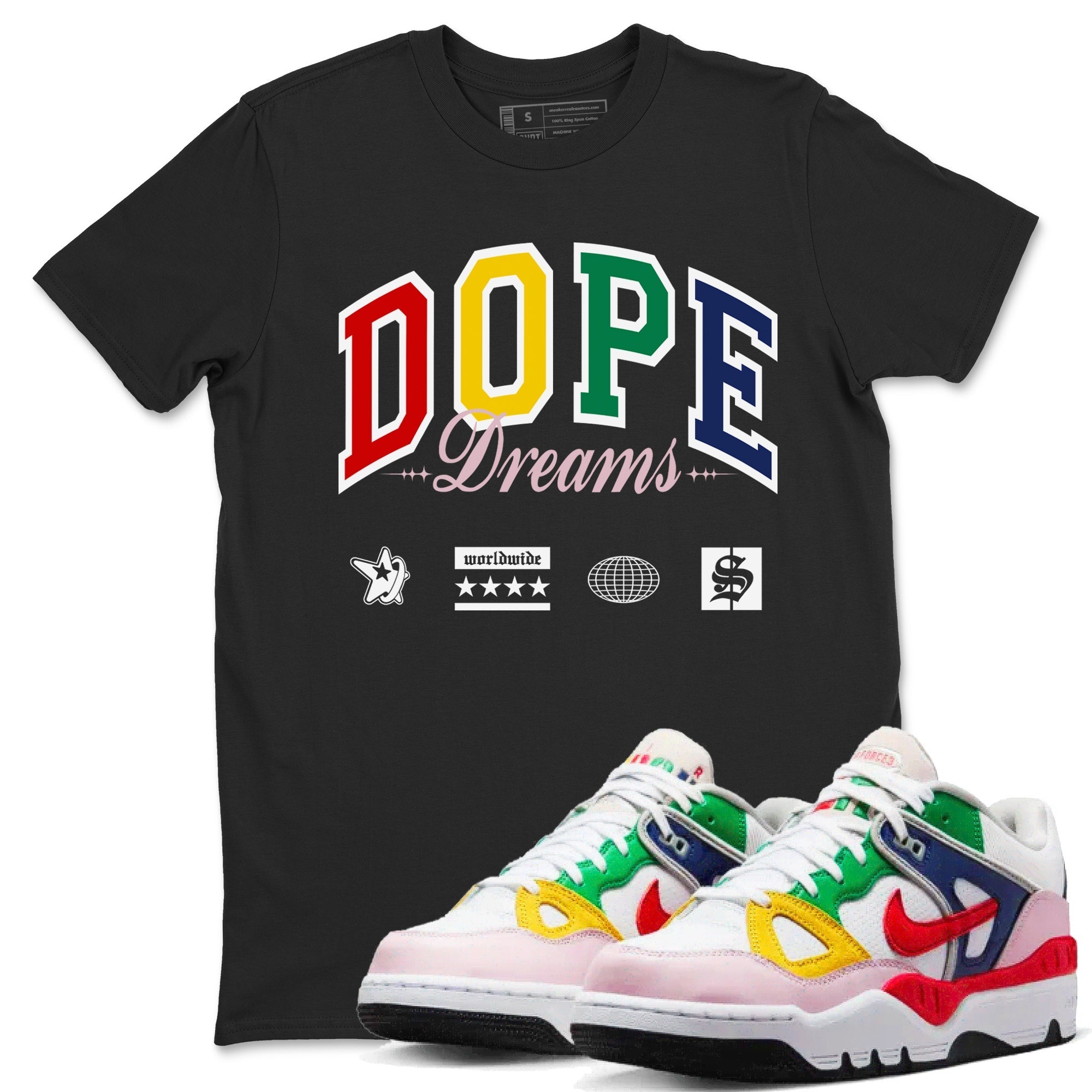 Dope Dreams snkmatch Tees - Air Force 3 Blue Void and Tour Yellow