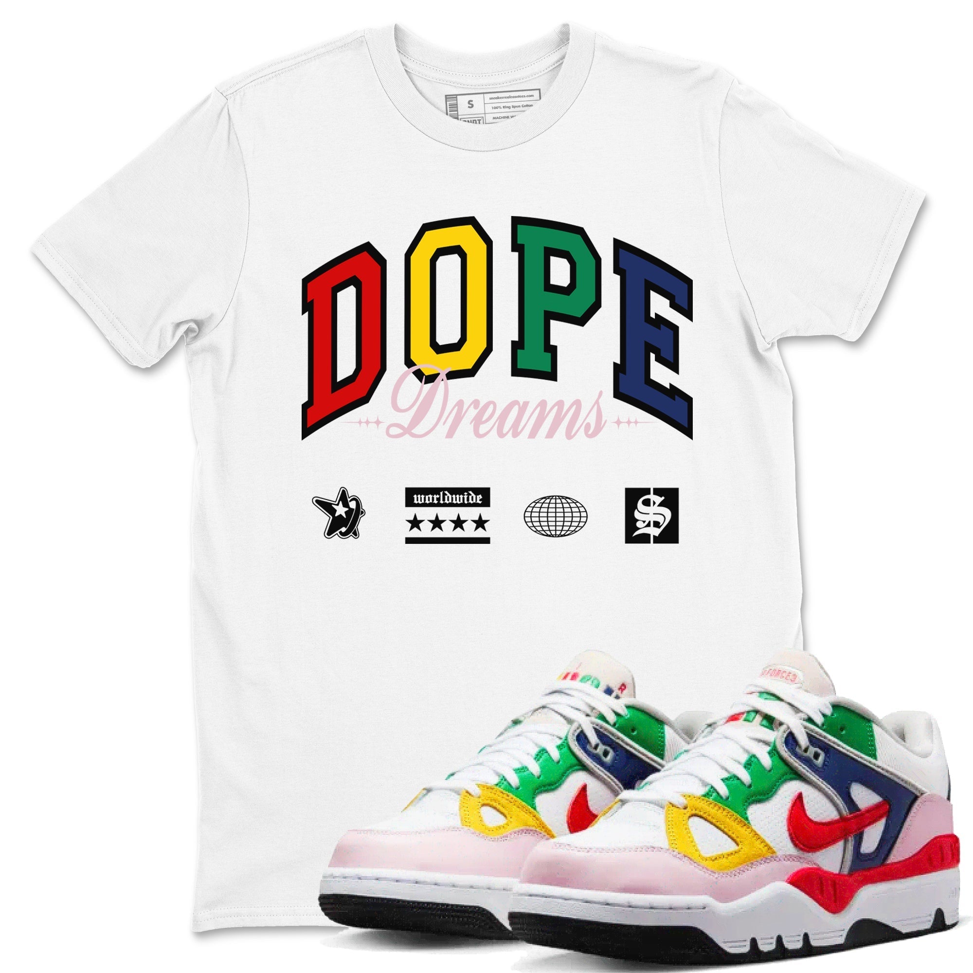Dope Dreams snkmatch Tees - Air Force 3 Blue Void and Tour Yellow