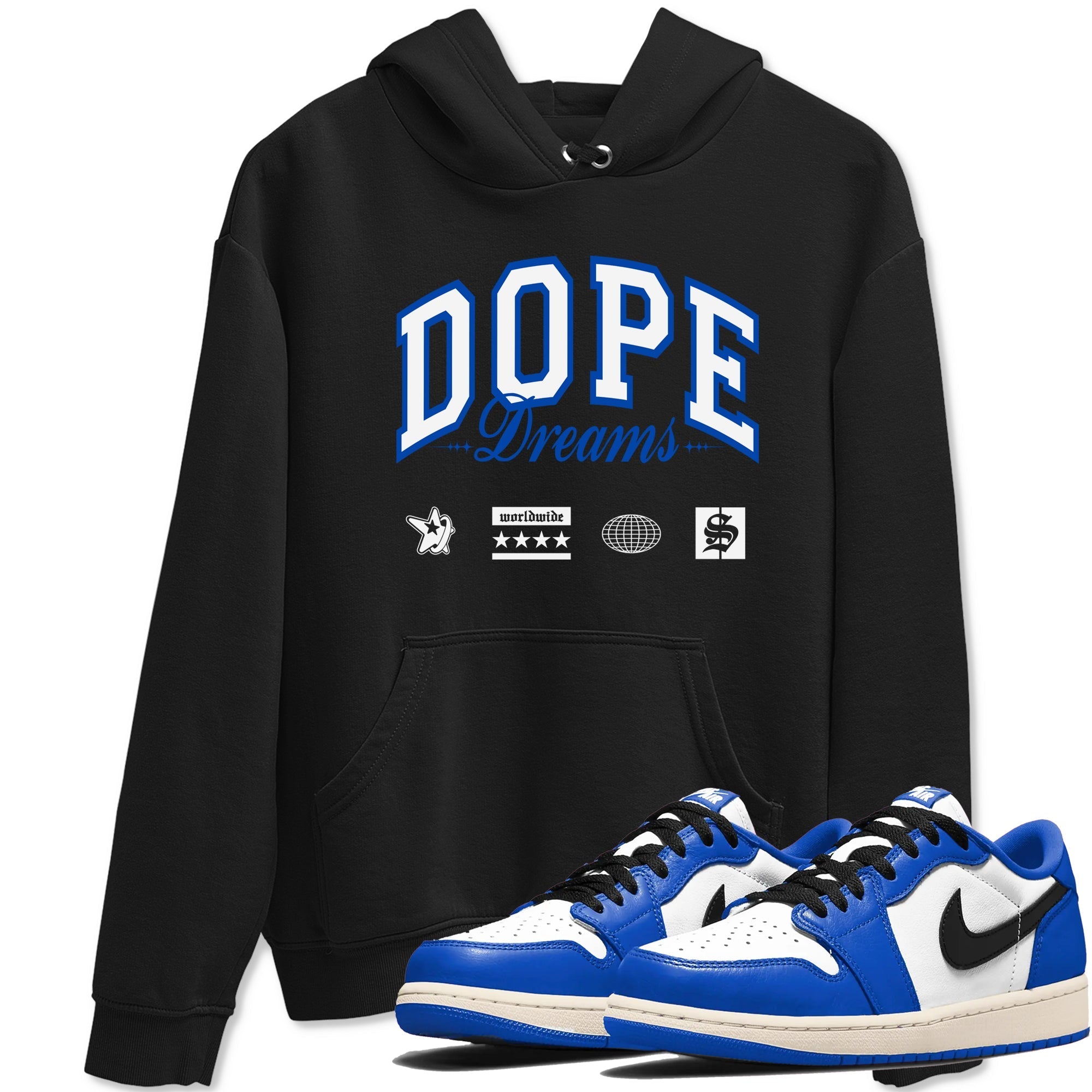 Dope Dreams snkmatch Tees - Air Jordan 1 Game Royal