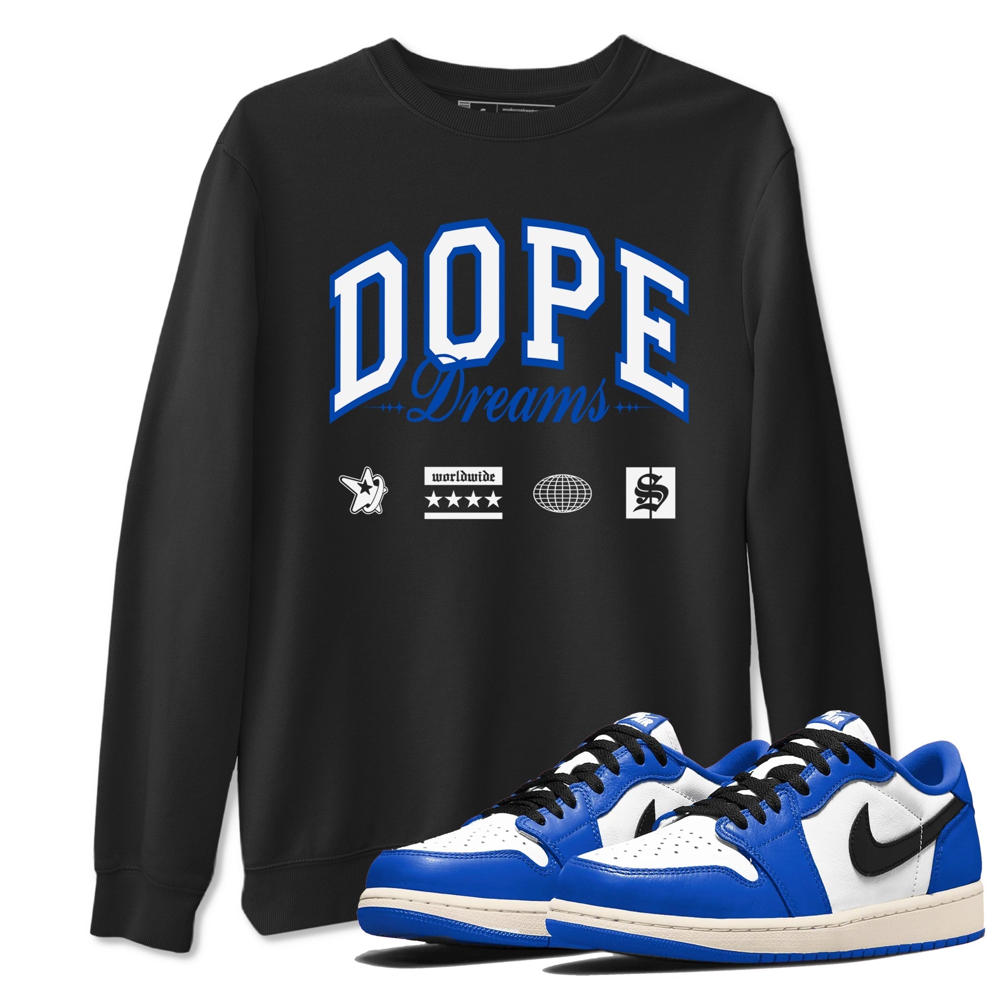 Dope Dreams snkmatch Tees - Air Jordan 1 Game Royal