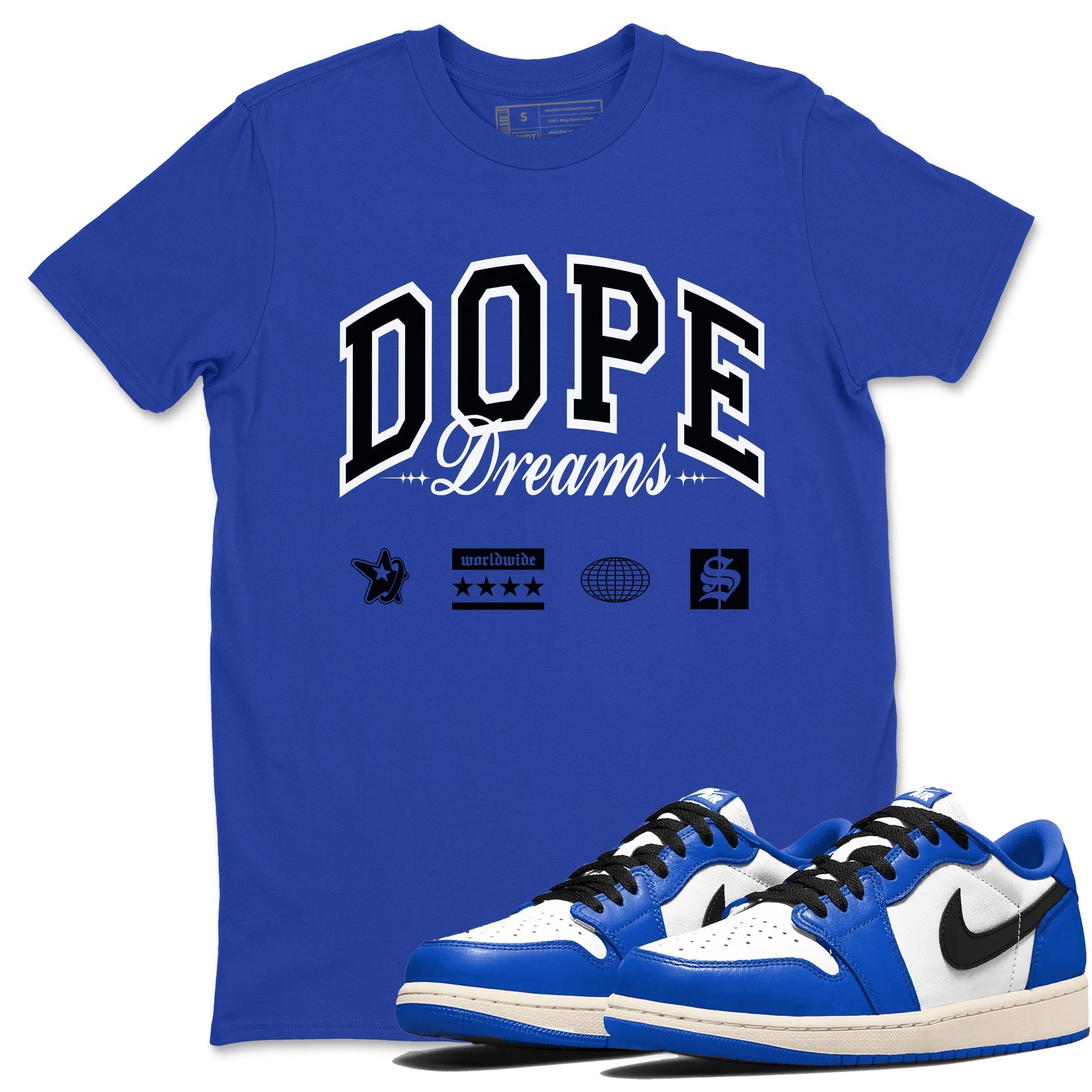 Dope Dreams snkmatch Tees - Air Jordan 1 Game Royal