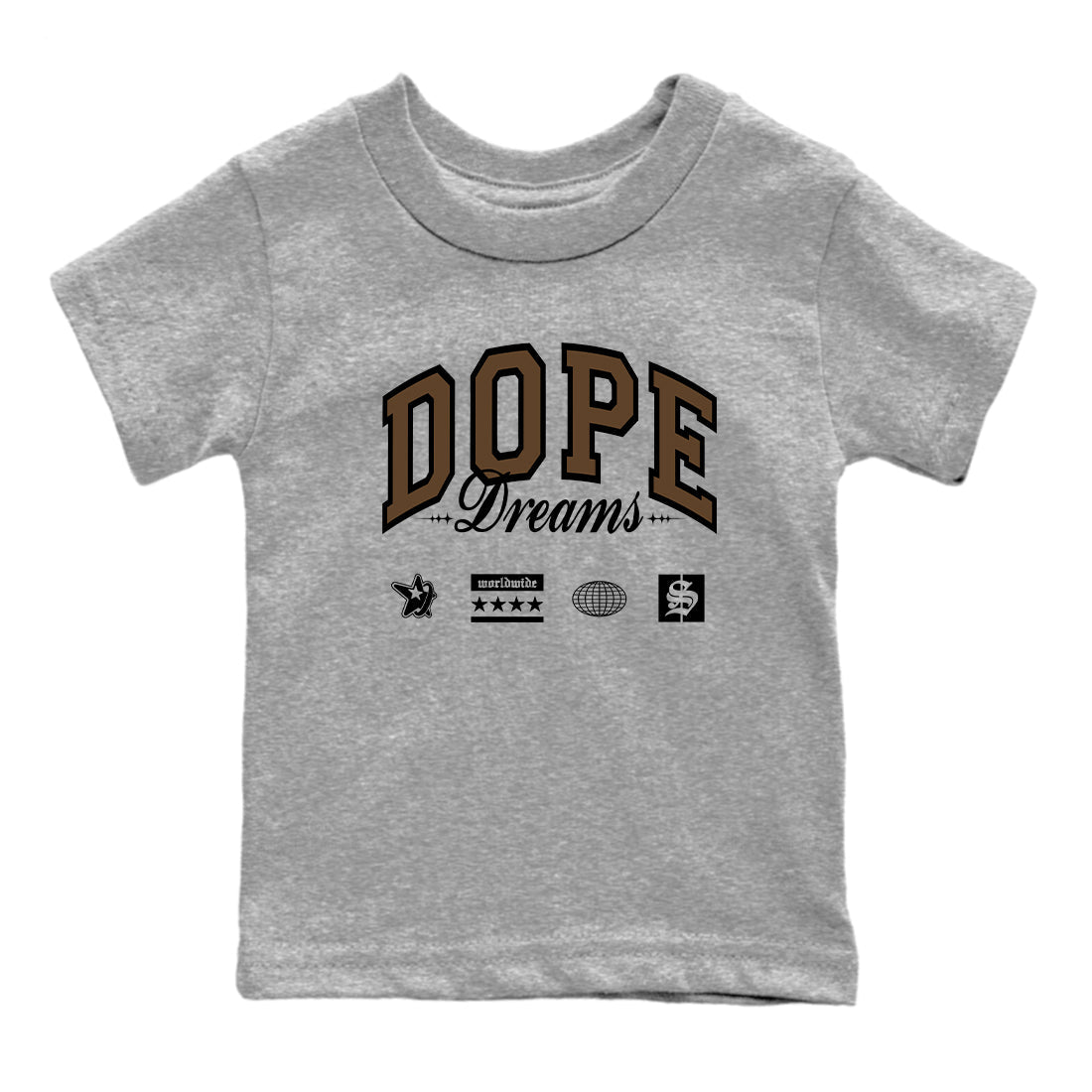 Dope Dreams snkmatch Tees Kids - Air Jordan 1 Mocha