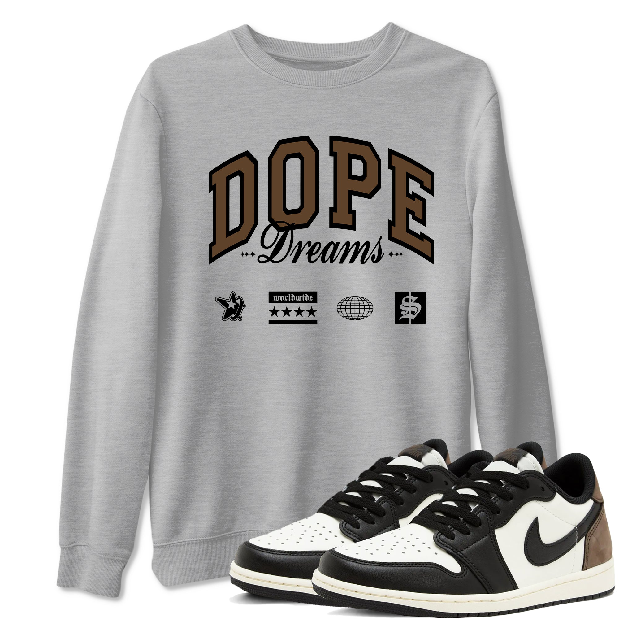 Dope Dreams snkmatch Tees - Air Jordan 1 Mocha