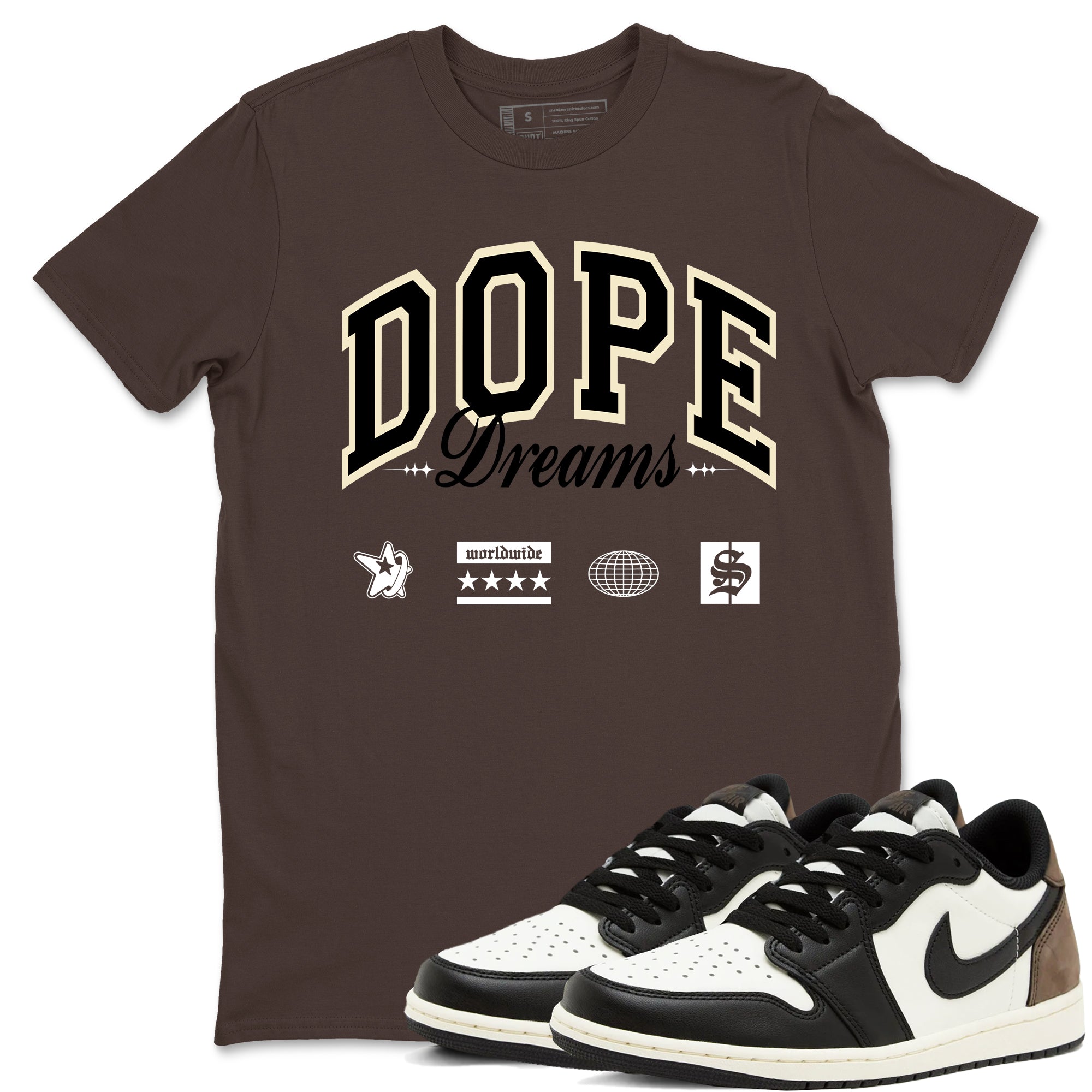 Dope Dreams snkmatch Tees - Air Jordan 1 Mocha